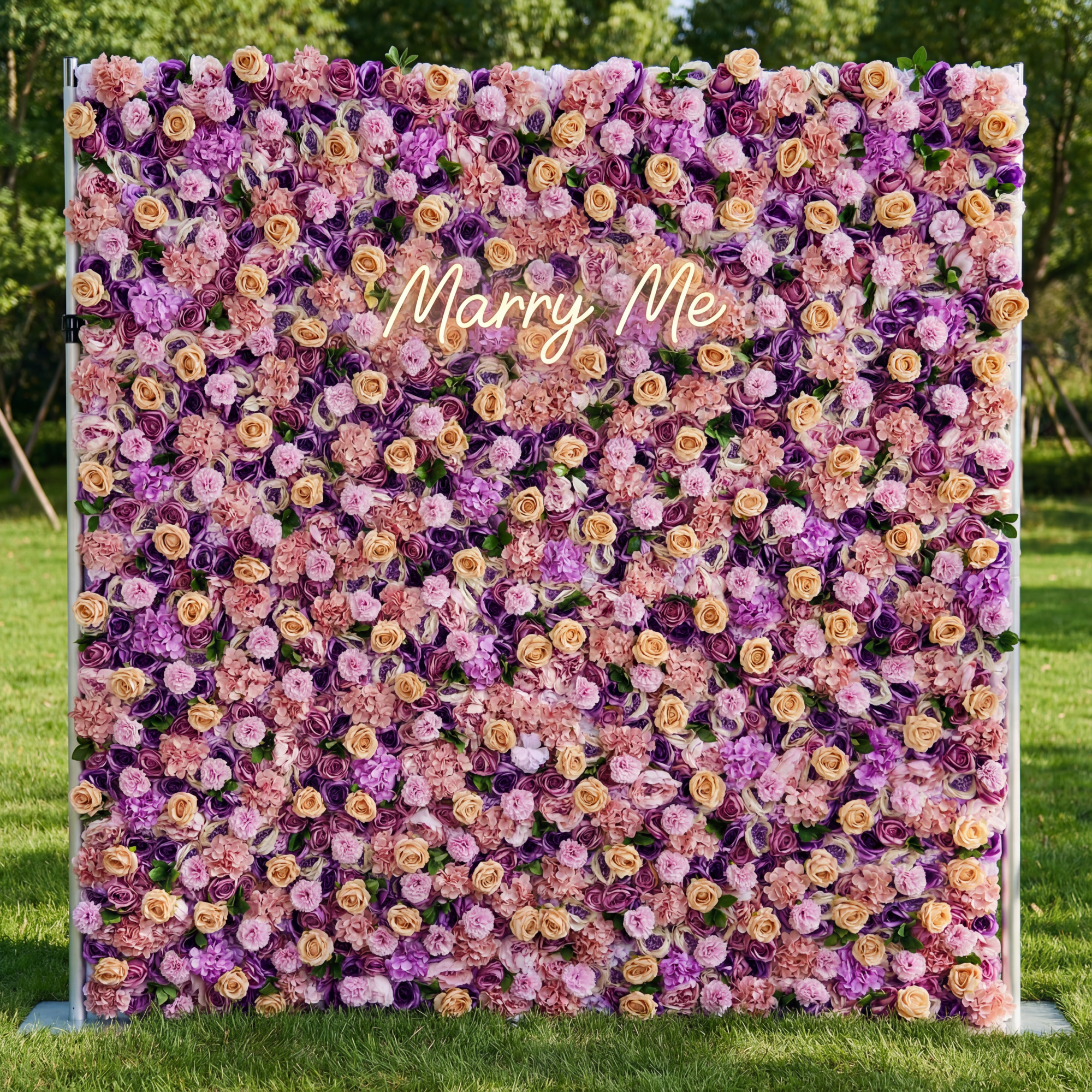 ValarFlower 5D Roll Up Artificial Floral Wall Backdrop: Lavish Lavender Lushness VF-250