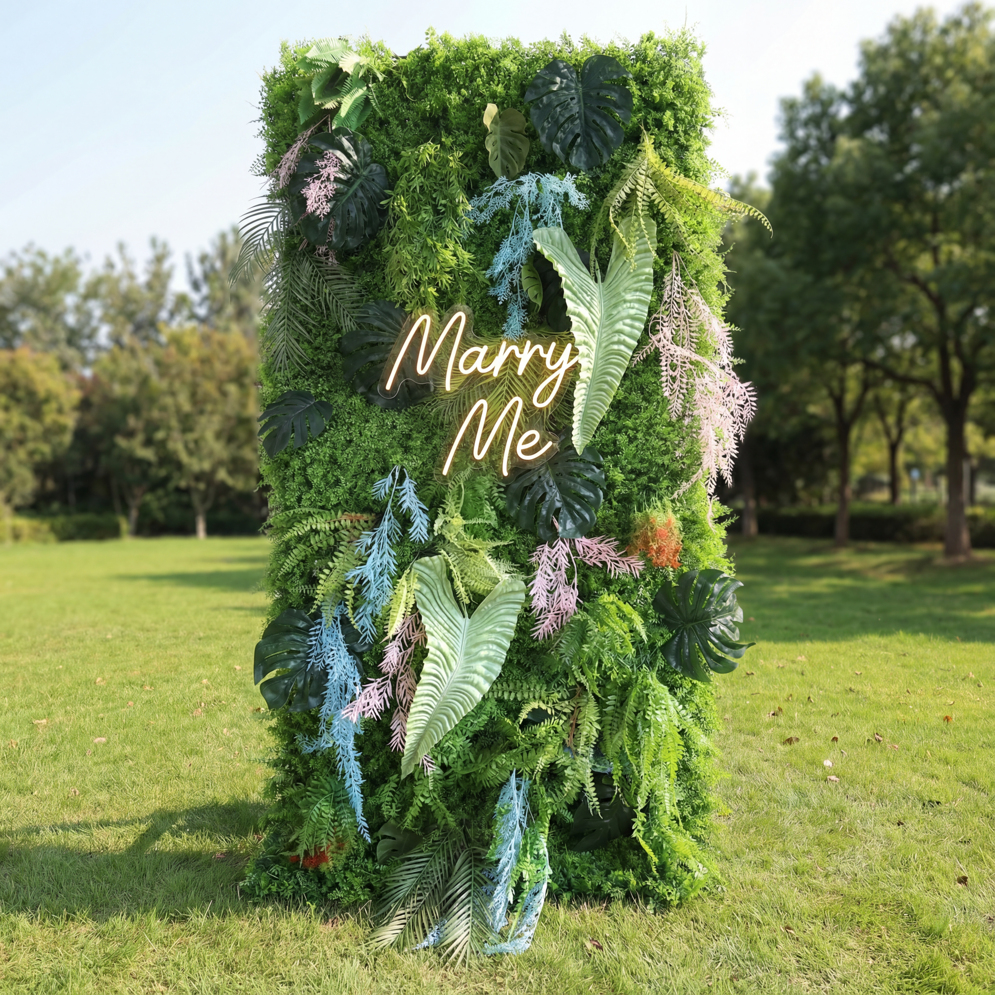 ValarFlower Artificial Floral Wall Backdrop: Enchanted Jungle Wall: A Whimsical Wilderness within Your Reach-VF-281