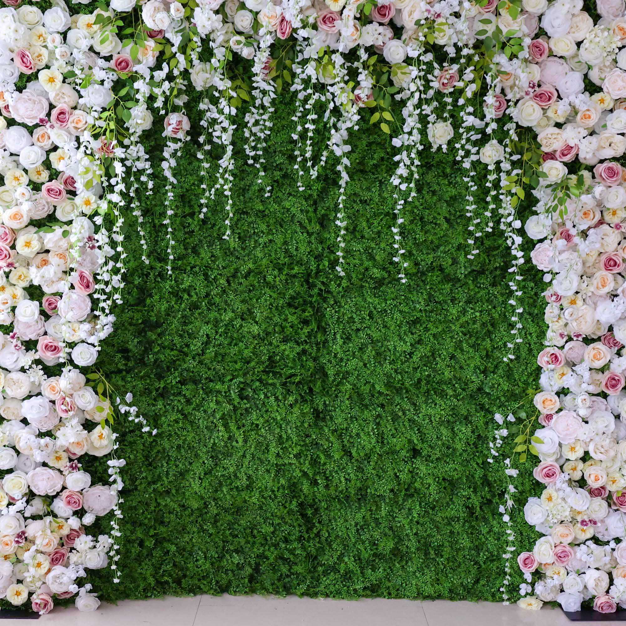 Valar Flower Roll Up Fabric Artificial Flower Wall Wedding Backdrop, Floral Party Decor, Event Photography-VF-294-5