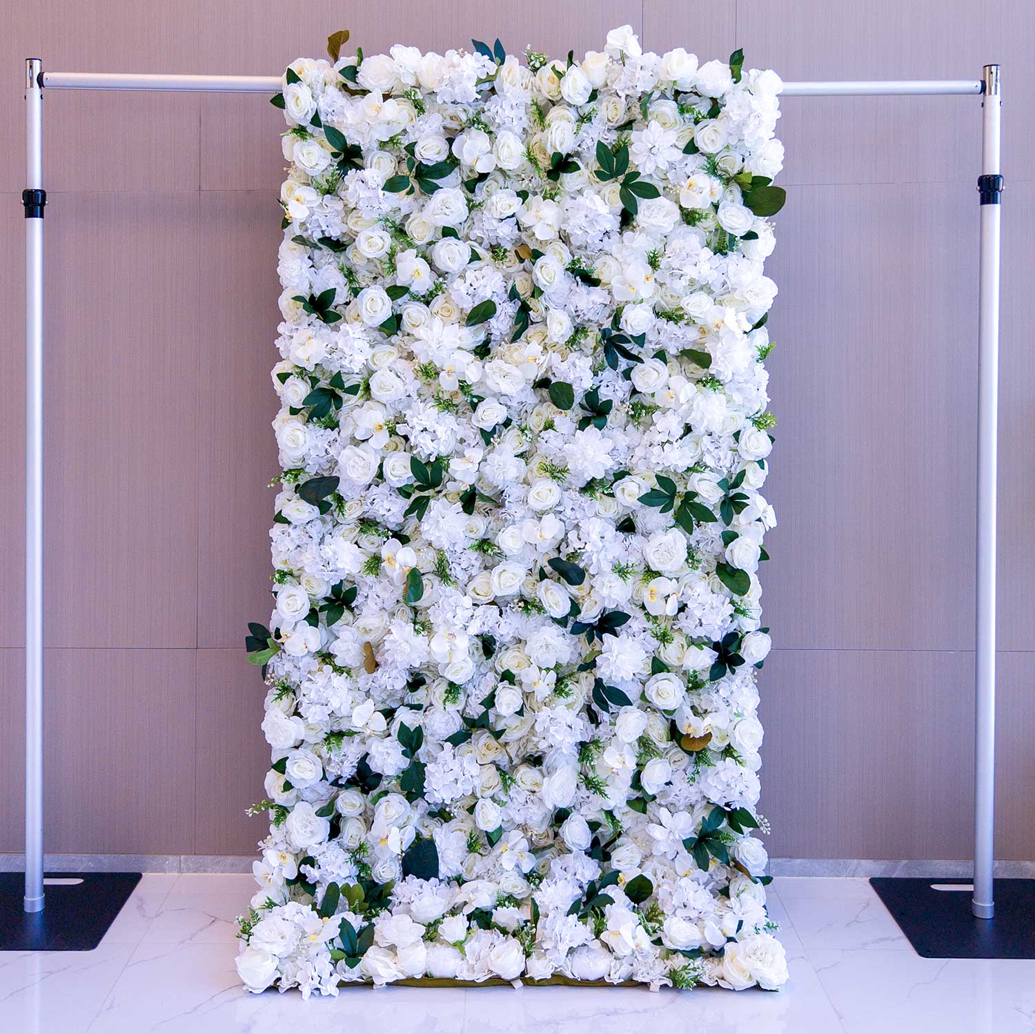 Valar Flower Roll Up Fabric Artificial Flower Wall Wedding Backdrop, Floral Party Decor, Event Photography-VF-3094