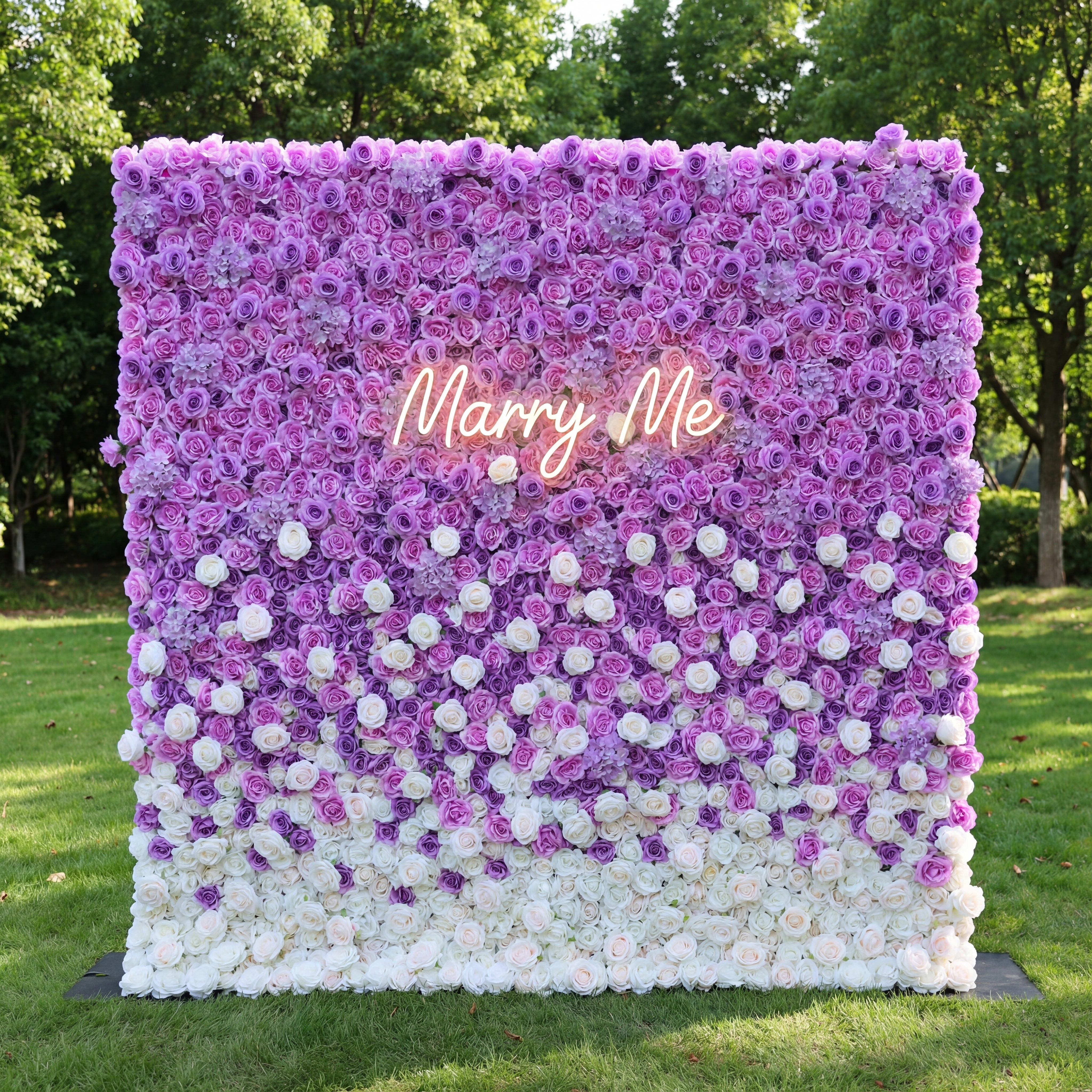 Valar Flowers Roll Up Fabric Artificial Flower Wall Wedding Backdrop, Floral Party Decor, Event Photography-VF-314