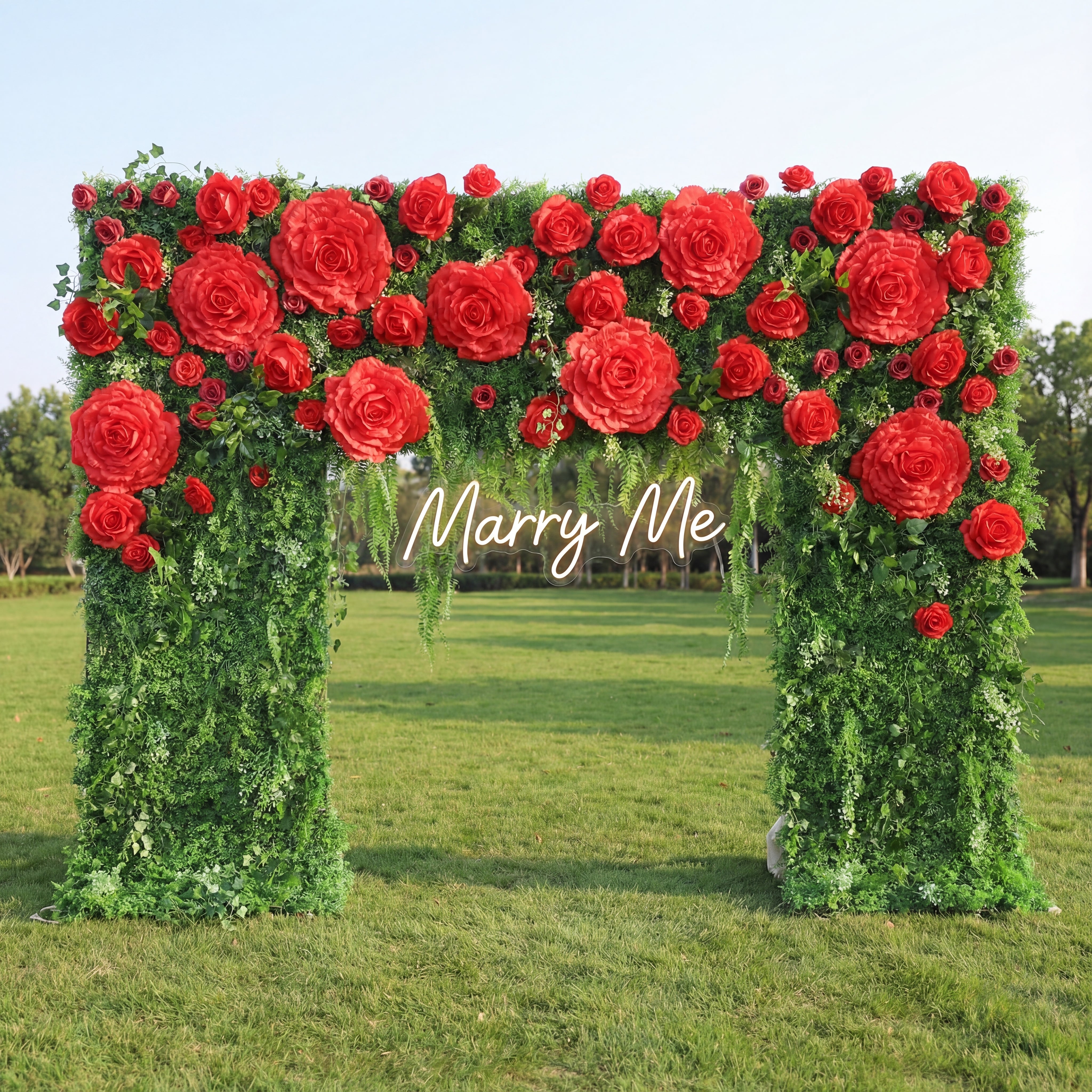 Valar Flower Roll Up Fabric Artificial Flower Wall Wedding Backdrop, F