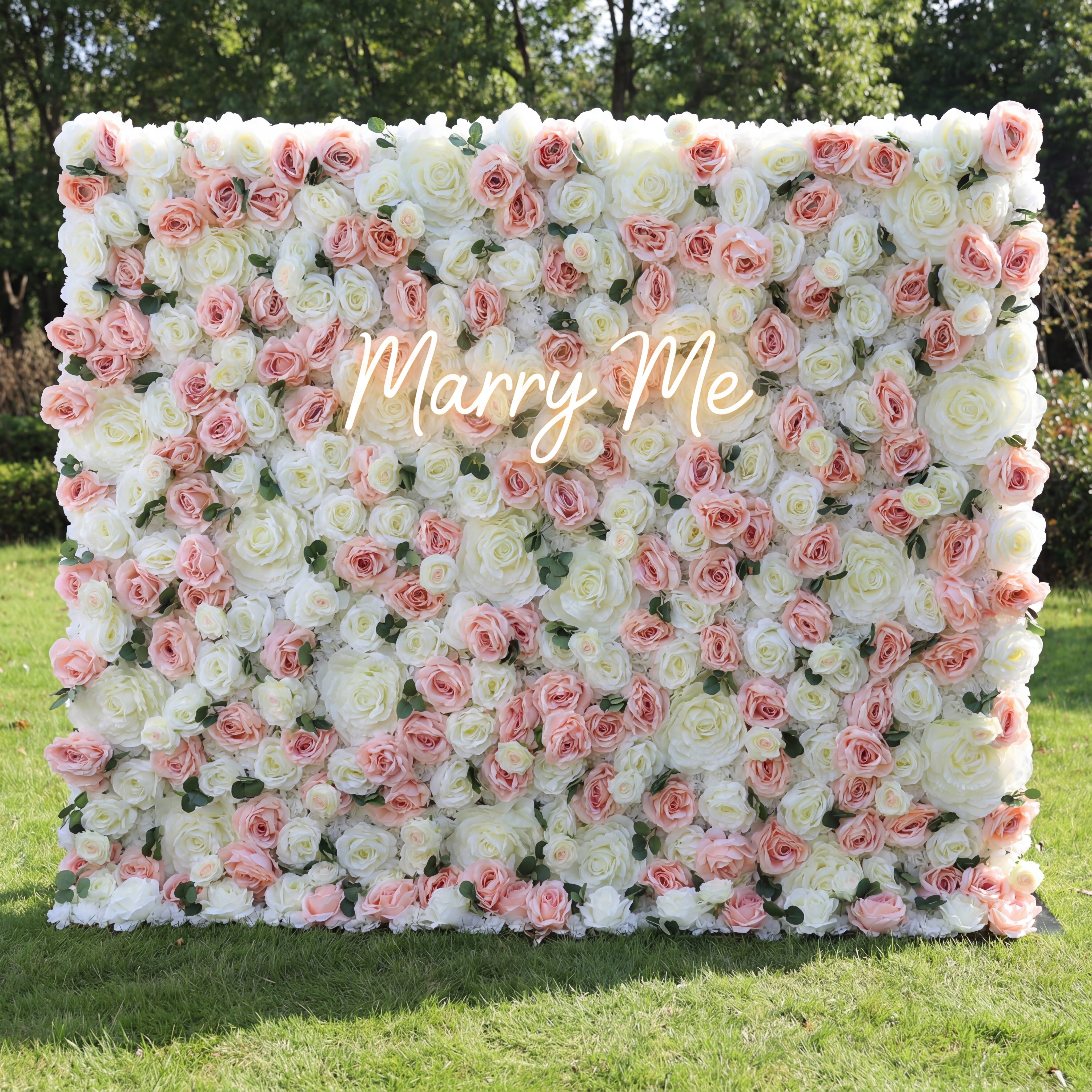 Valar Flowers Roll Up Fabric Artificial Flower Wall Wedding Backdrop, Decoración Floral para Fiestas, Fotografía de Eventos-VF-319