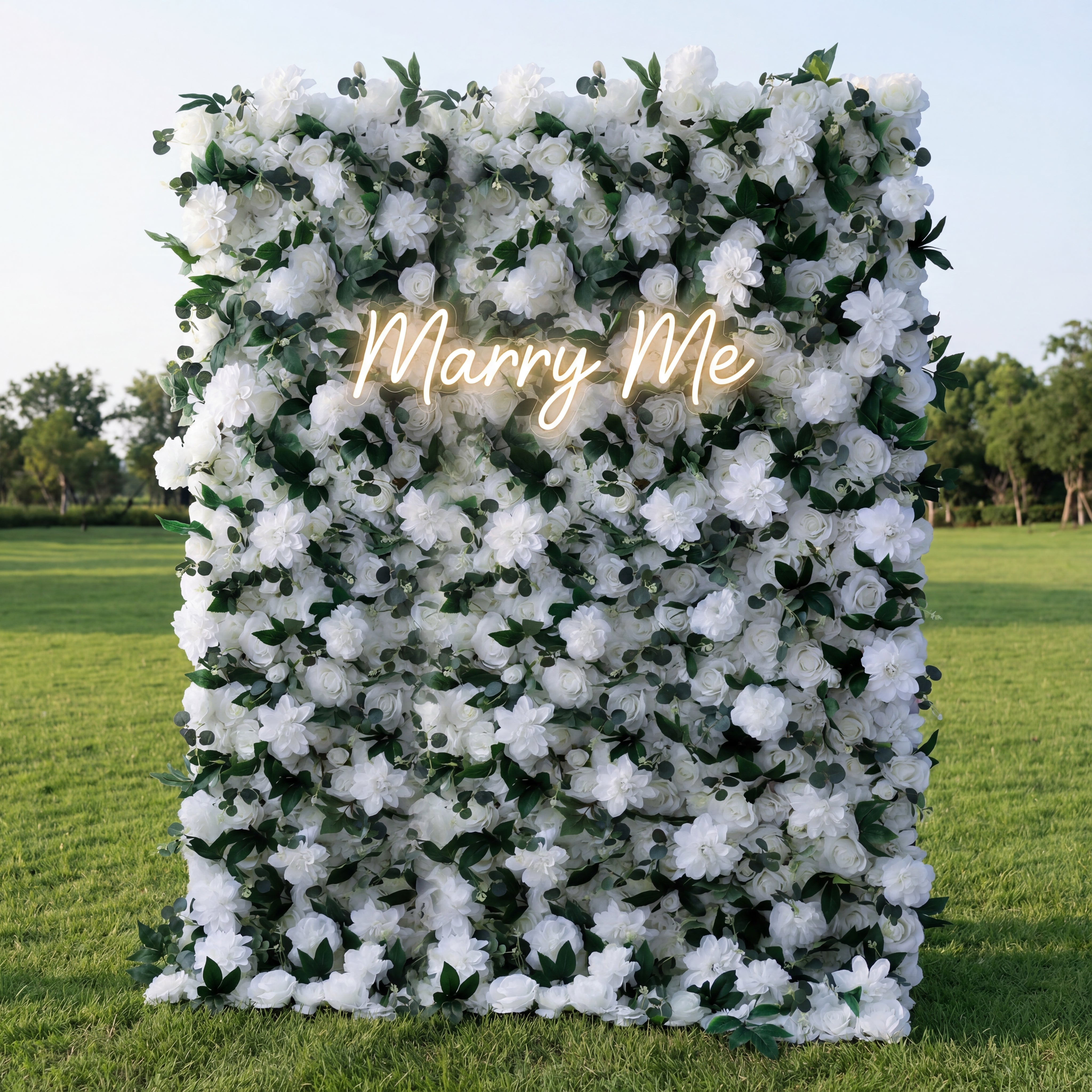 Valar Flowers Roll Up Fabric Artificial Flower Wall Wedding Backdrop, Floral Party Decor, Event Photography-VF-333