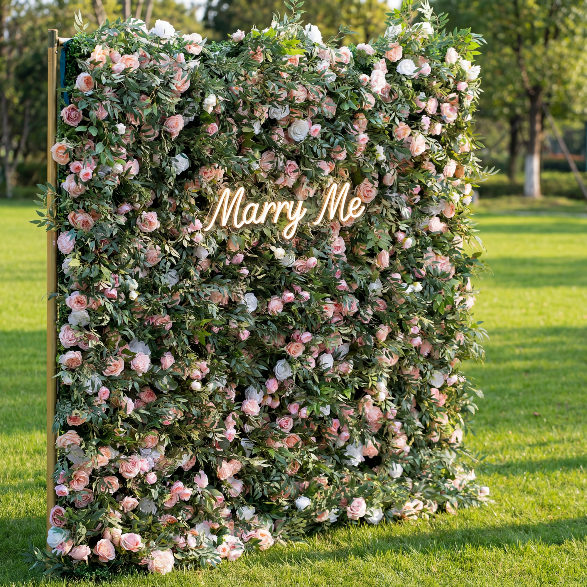 Valar Flower Roll Up Fabric Artificial Flower Wall Wedding Backdrop, Floral Party Decor, Event Photography-VF-341