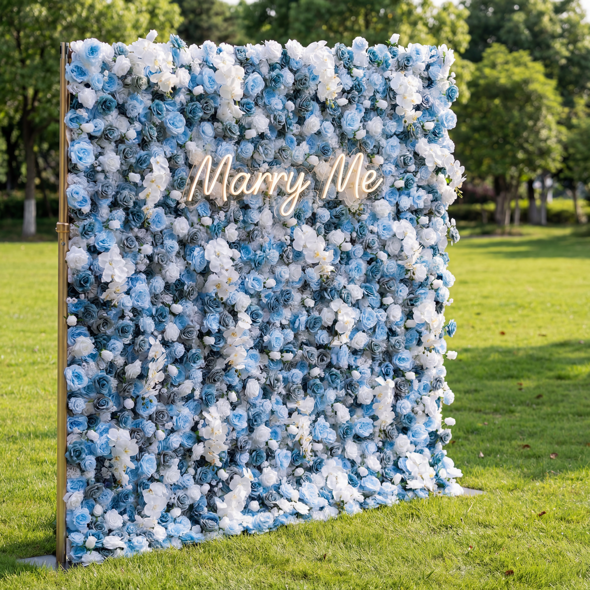 Valar Flower Roll Up Fabric Artificial Flower Wall Wedding Backdrop, Floral Party Decor, Event Photography-VF-348