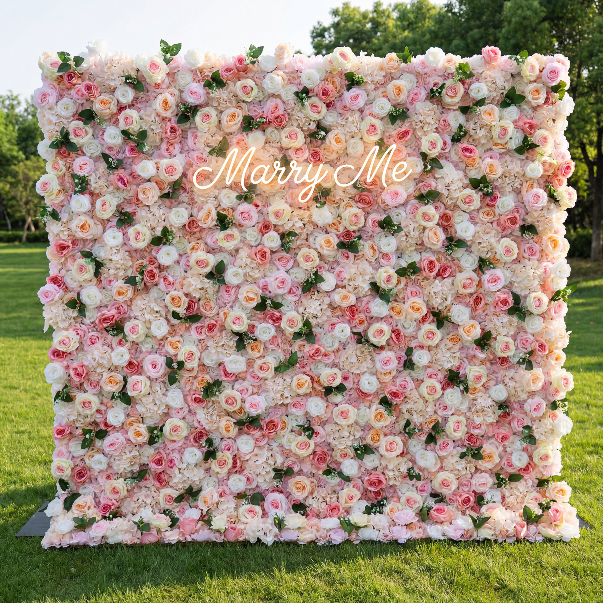 Fleurs Valar retrousser tissu fleur artificielle mur toile de fond de mariage, décor de fête florale, photographie d'événement-VF-349 