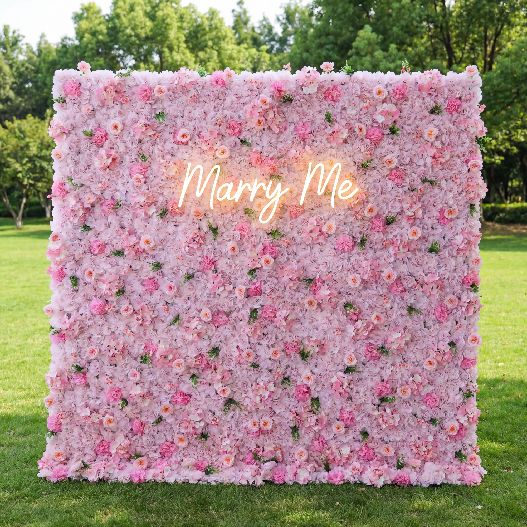 Valar Flowers Roll Up Fabric Artificial Flower Wall Wedding Backdrop, Floral Party Decor, Event Photography-VF-350