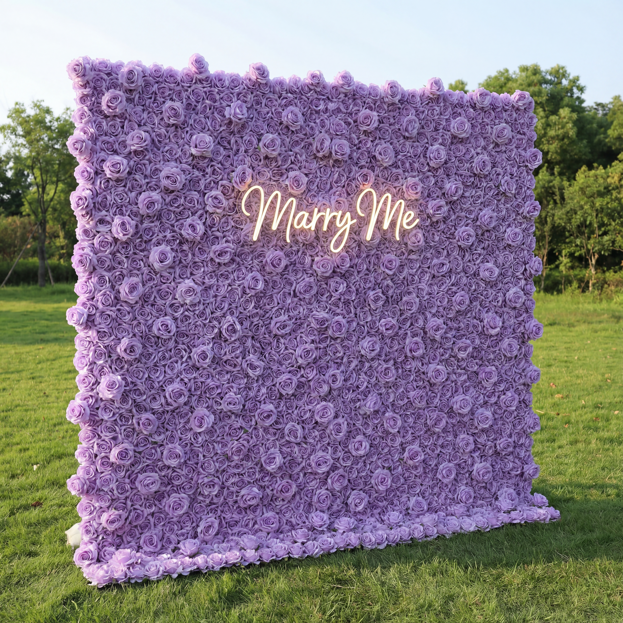 Valar Flowers Roll Up Fabric Artificial Flower Wall Wedding Backdrop, Floral Party Decor, Event Photography-VF-354