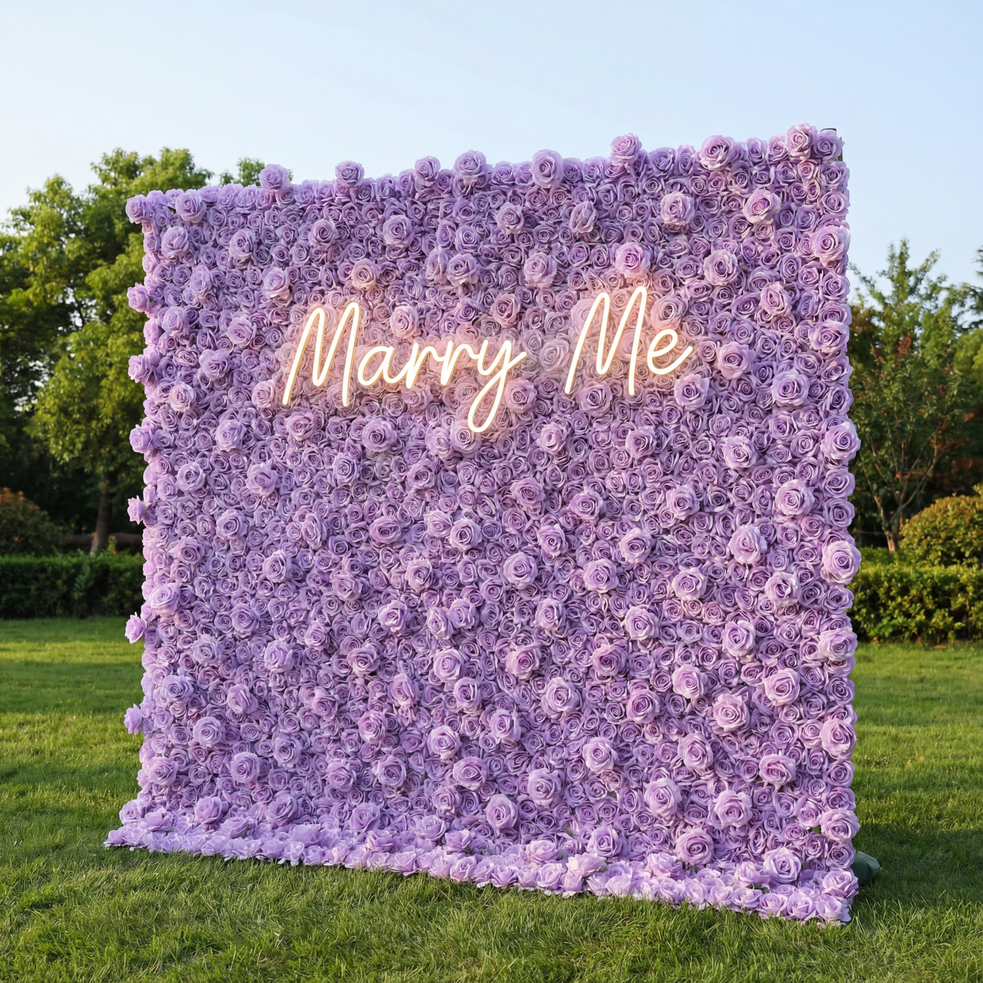 Valar Flowers Roll Up Fabric Artificial Flower Wall Wedding Backdrop, Floral Party Decor, Event Photography-VF-354