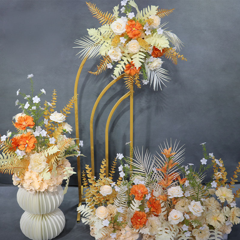 Elegant Champagne Faux Floral Arrangement | Perfect for Weddings, Events and Home Decor FA-206