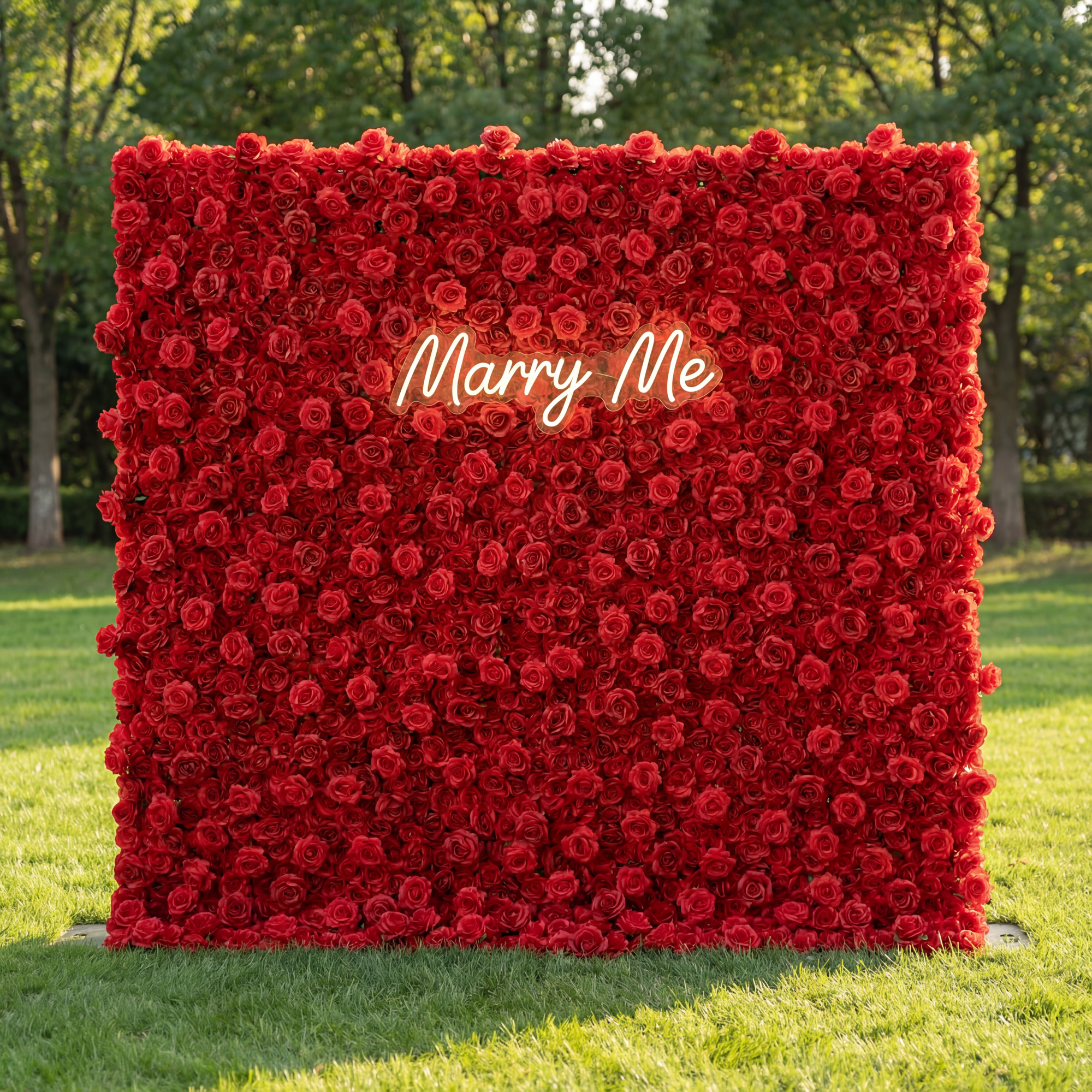 Valar Flowers Roll Up Fabric Artificial Flower Wall Wedding Backdrop,