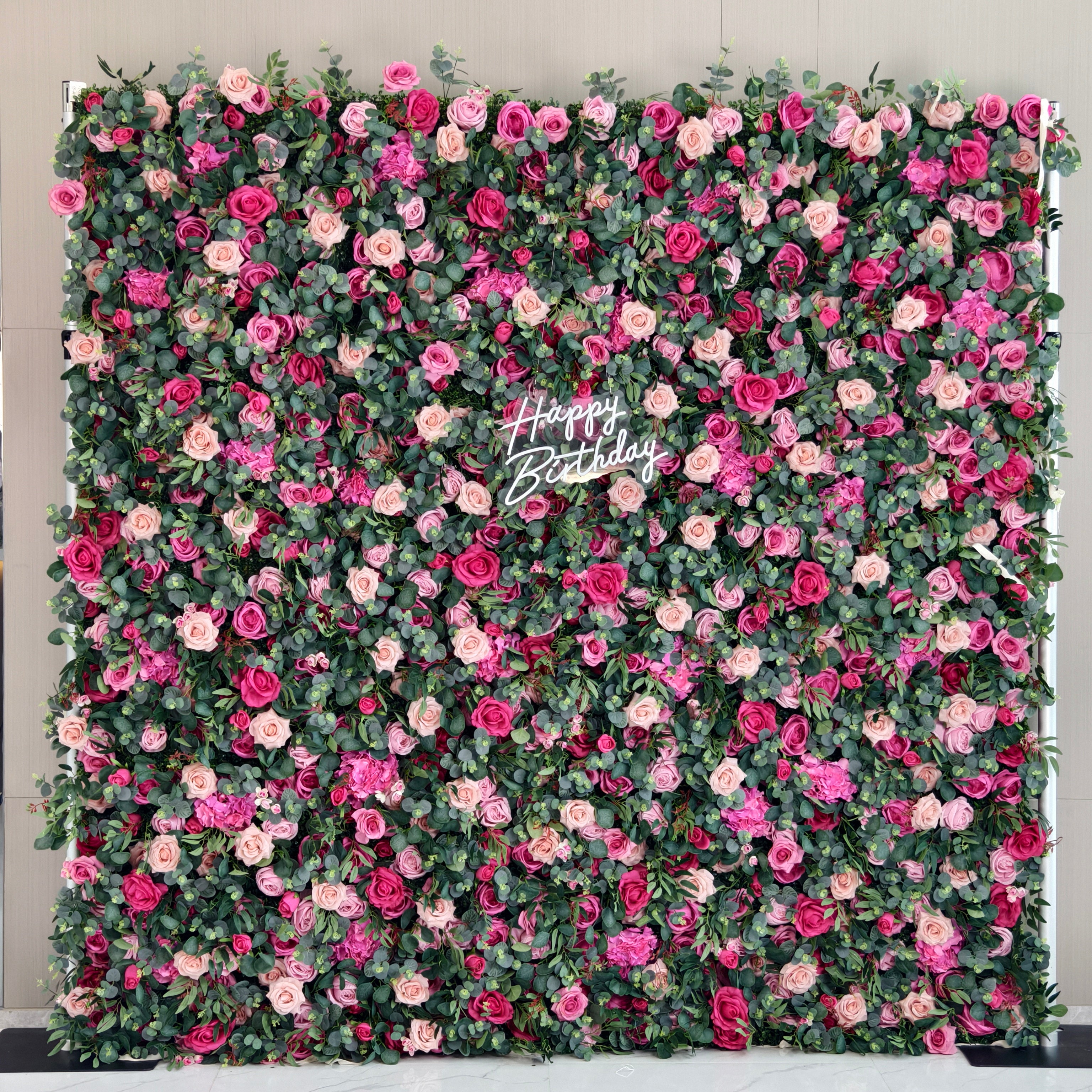 Fleurs Valar retrousser tissu fleur artificielle mur toile de fond de mariage, décor de fête florale, photographie d'événement-VF-362 