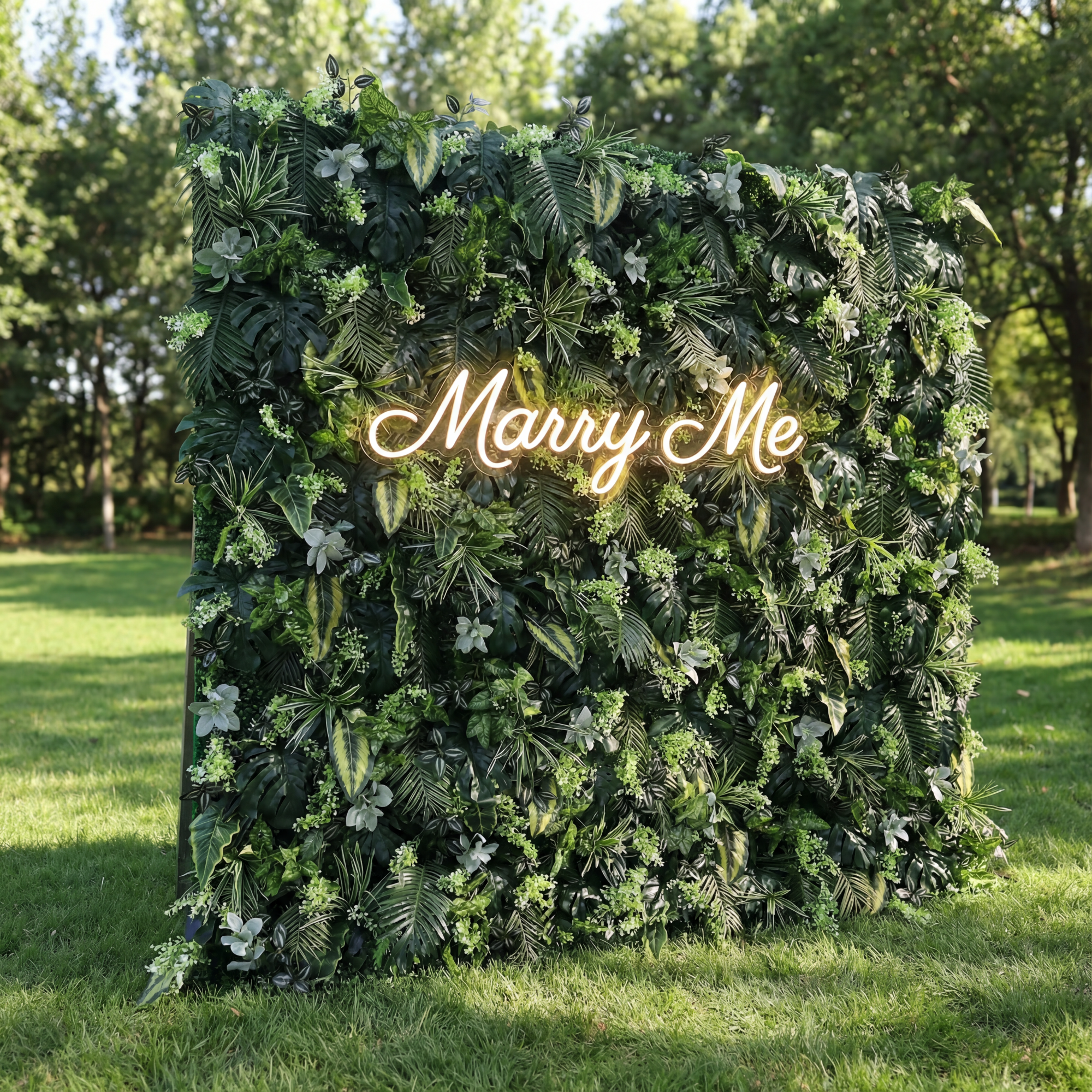Valar Flowers Roll Up Fabric Artificial Green Oasis 3D Flower Wall Wedding Backdrop, Floral Party Decor, Event Photography-VF-363