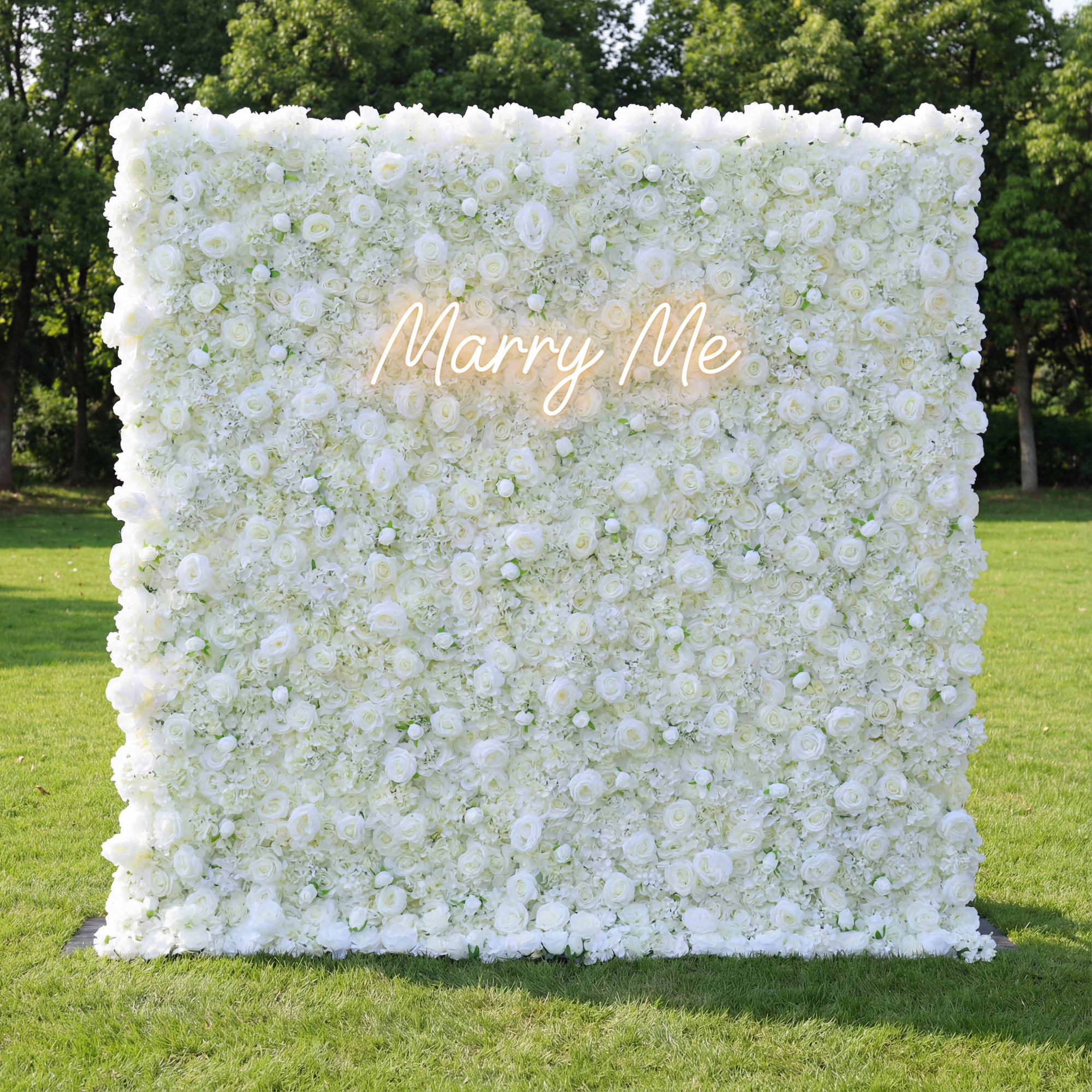 Valar Flowers Roll Up Fabric Artificial Flower Wall Wedding Backdrop, Floral Party Decor, Event Photography-VF-377