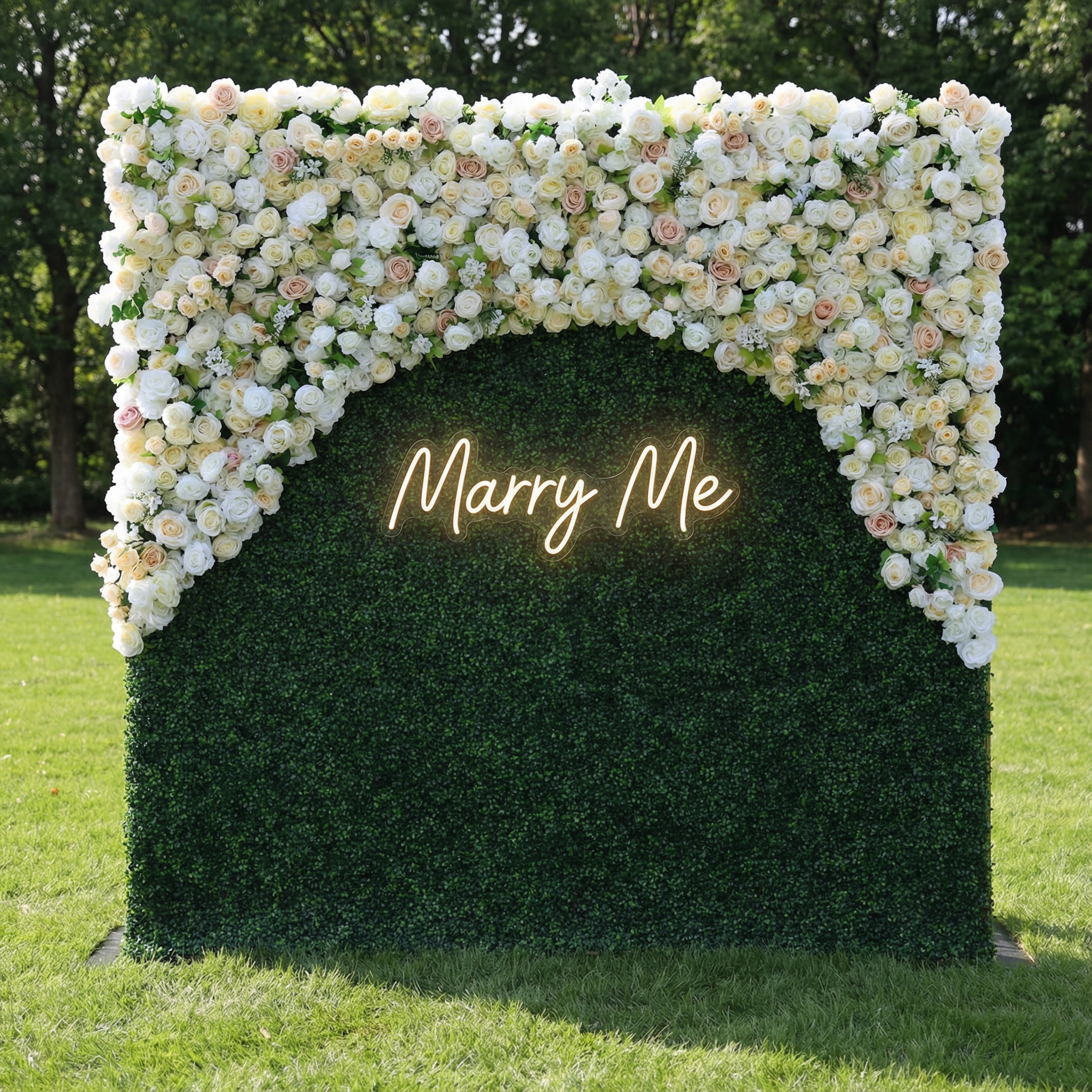 Valar Flowers Roll Up Fabric Artificial Flower Wall Wedding Backdrop, Floral Party Decor, Event Photography-VF-388