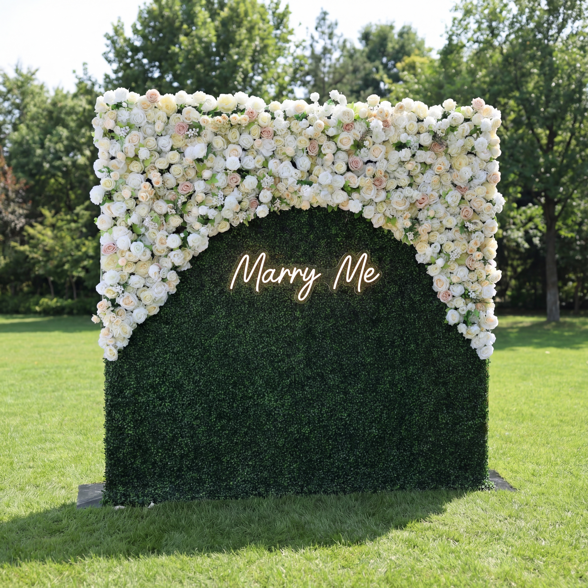 Valar Flowers Roll Up Fabric Artificial Flower Wall Wedding Backdrop, Floral Party Decor, Event Photography-VF-388
