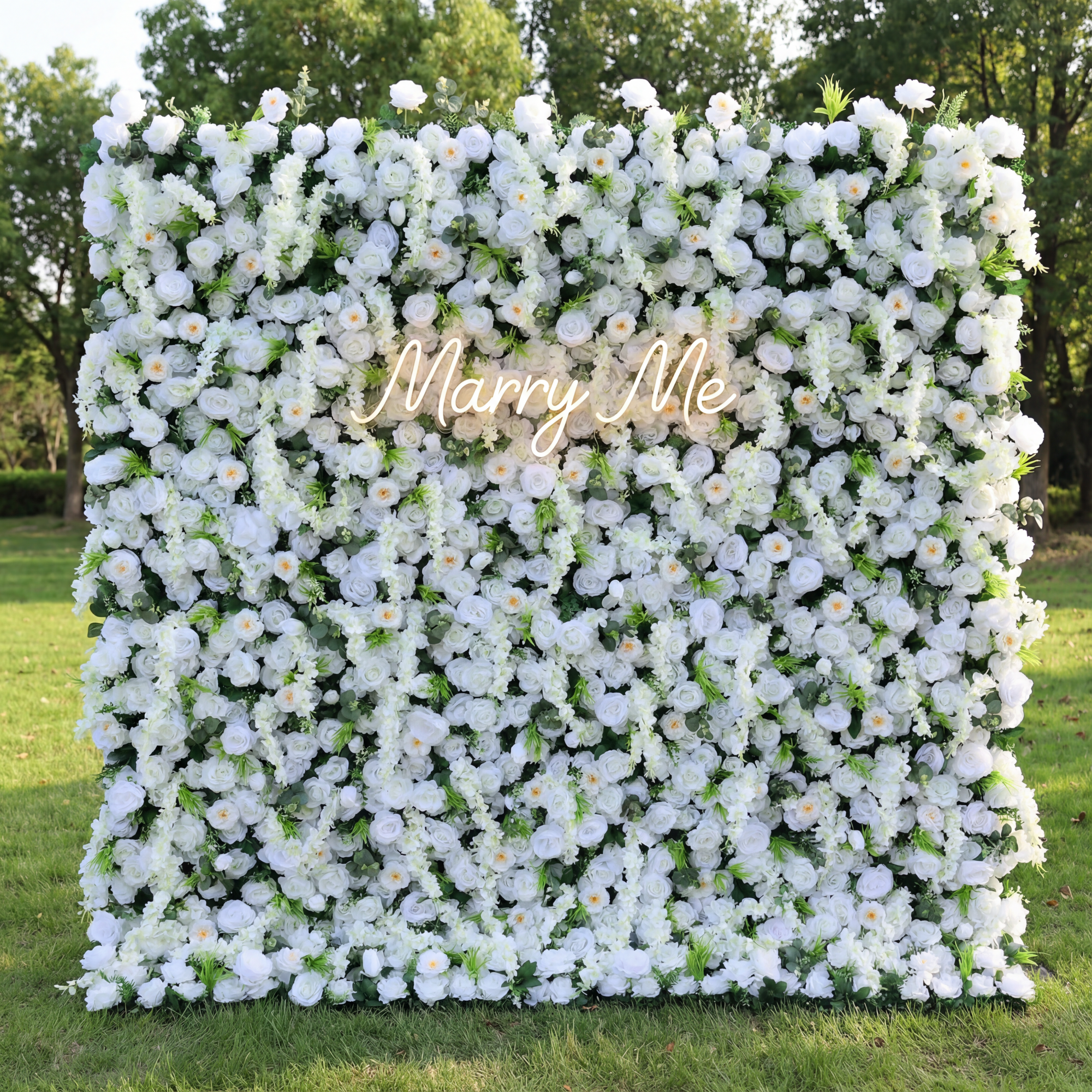 Valar Flowers Roll Up Fabric Artificial Flower Wall Wedding Backdrop, Decoración Floral para Fiestas, Fotografía de Eventos-VF-391