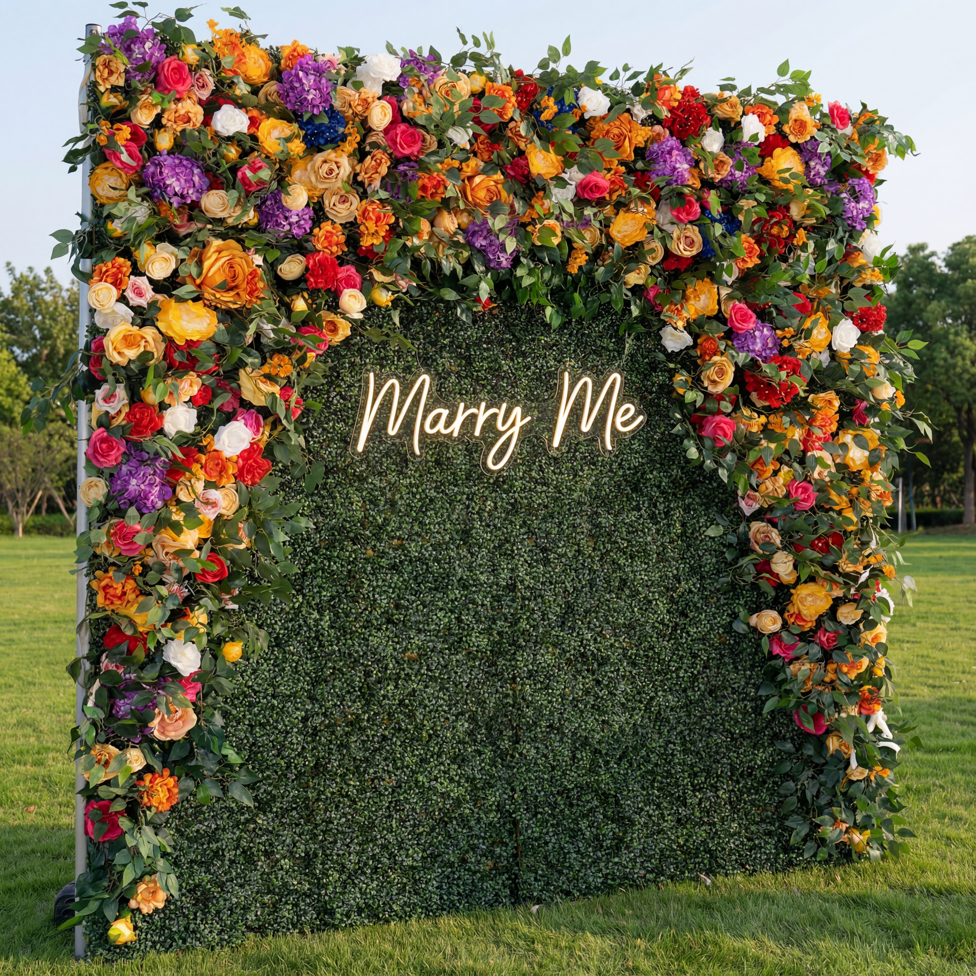 Valar Flower Roll Up Fabric Artificial Flower Wall Wedding Backdrop, Floral Party Decor, Event Photography-VF-392