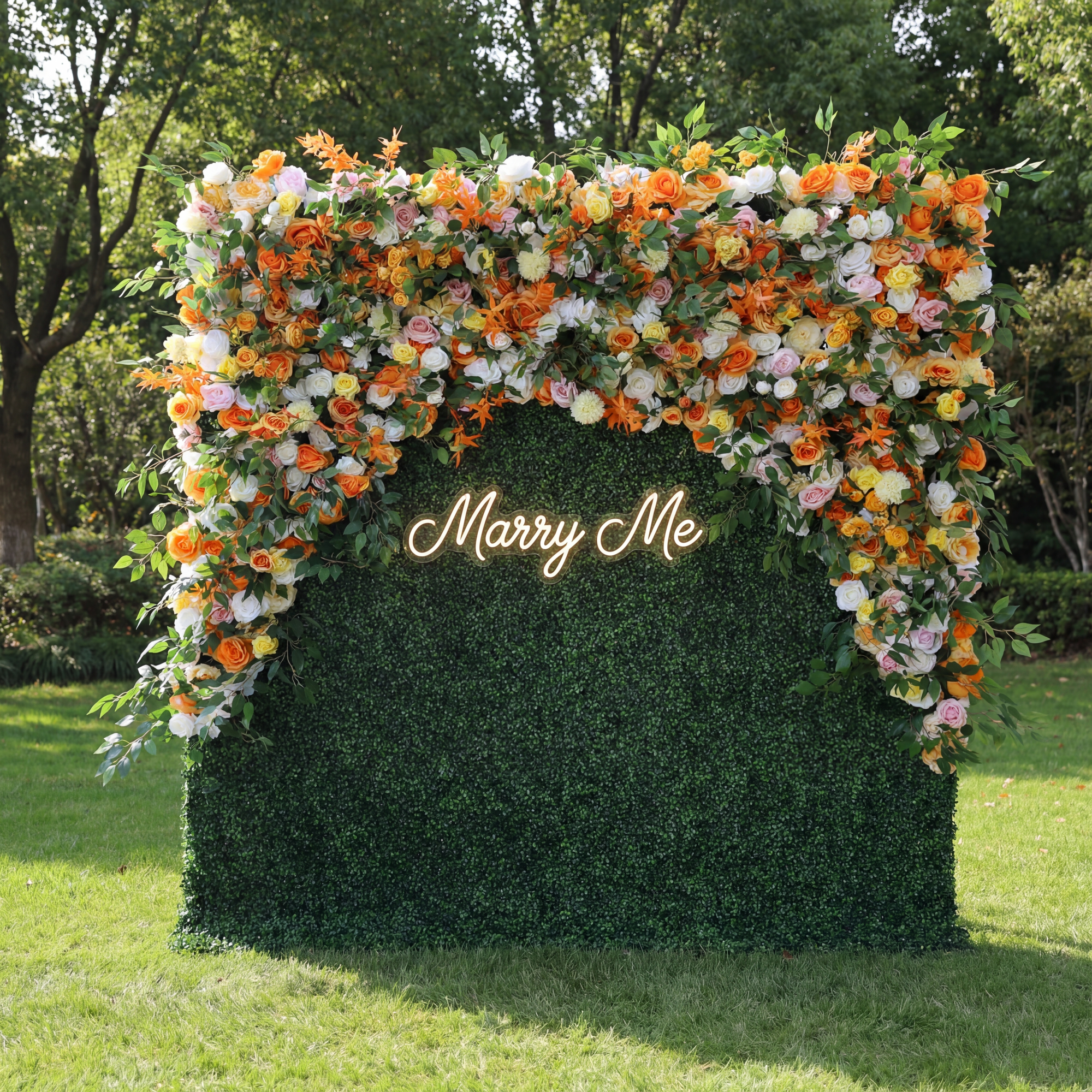 Valar Flower Roll Up Fabric Artificial Flower Wall Wedding Backdrop, Floral Party Decor, Event Photography-VF-393