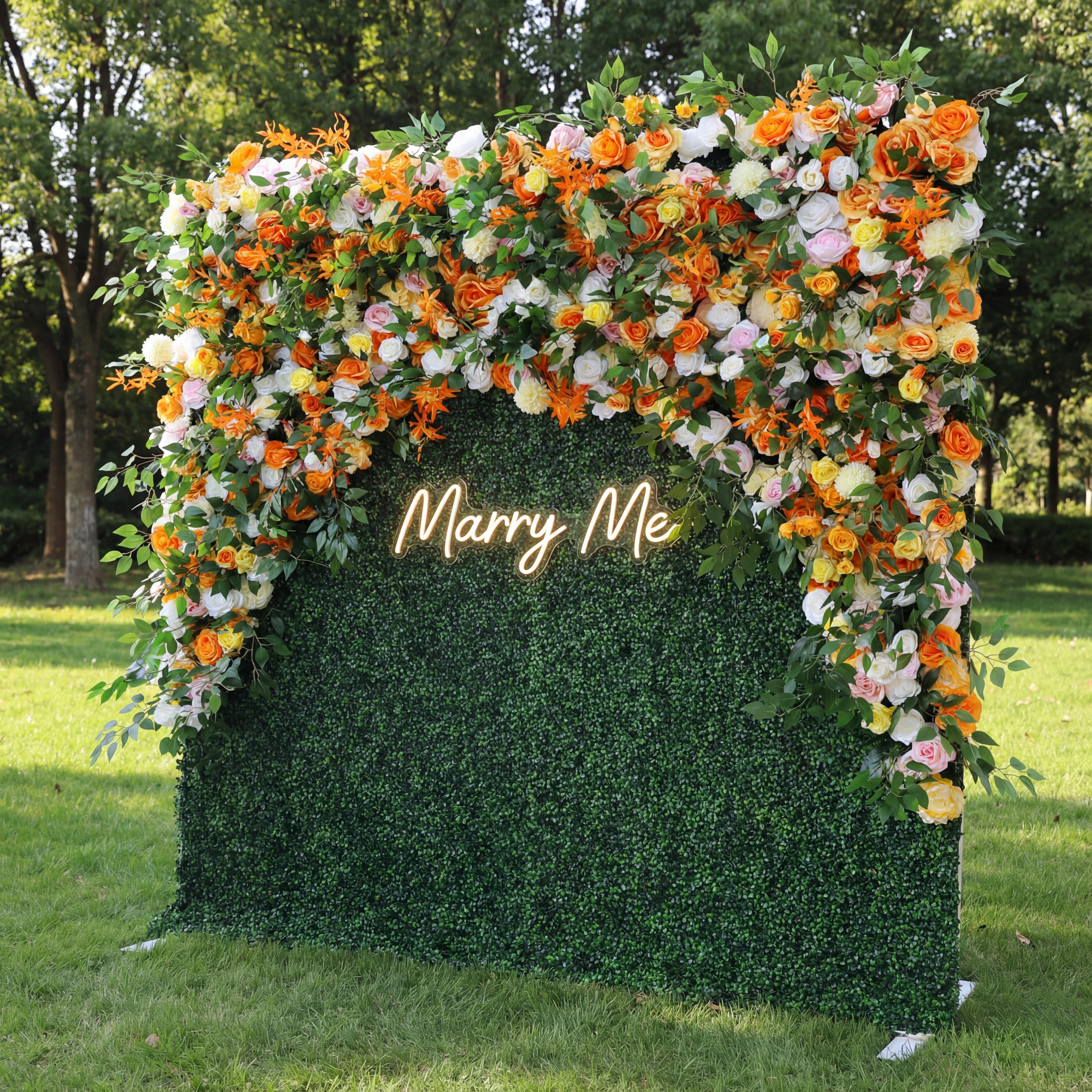 Valar Flower Roll Up Fabric Artificial Flower Wall Wedding Backdrop, Floral Party Decor, Event Photography-VF-393