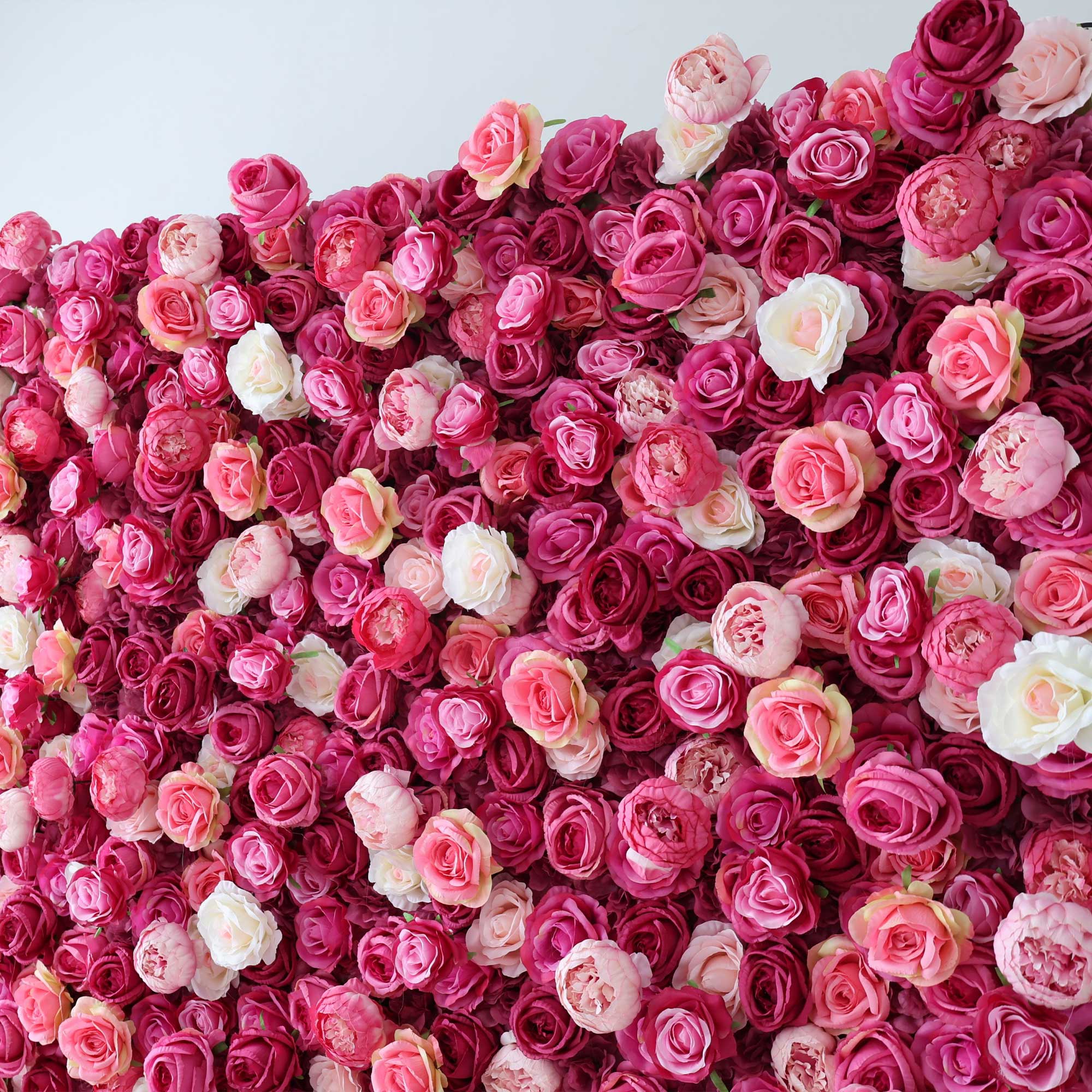 Valar Flower Vibrant Pink Rose 5D Flower Wall – Perfect for Romantic Wedding and Event Decor VF-403