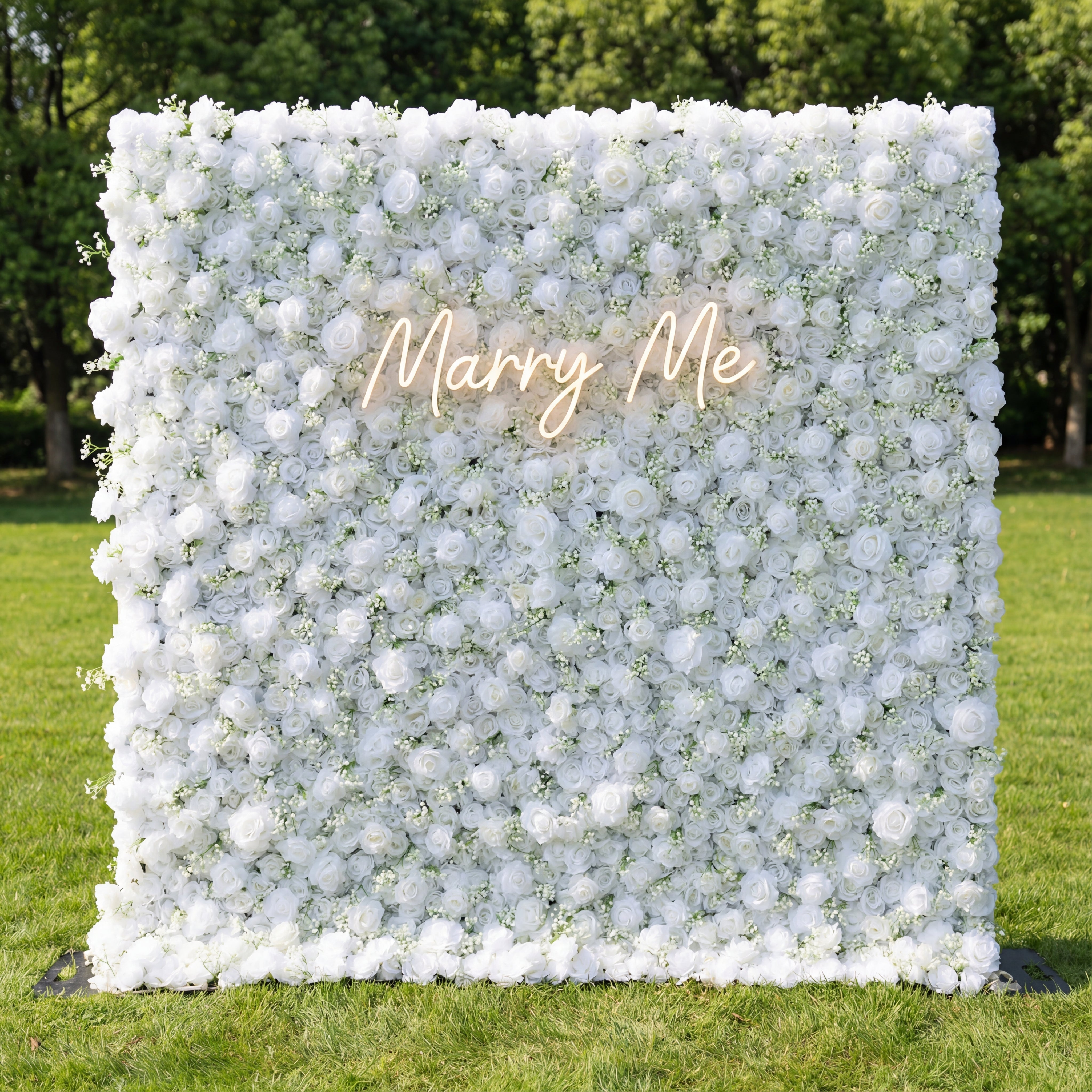 Valar Flower Pure White Rose 5D Flower Wall – Elegancia para Bodas y Ocasiones Especiales VF-417