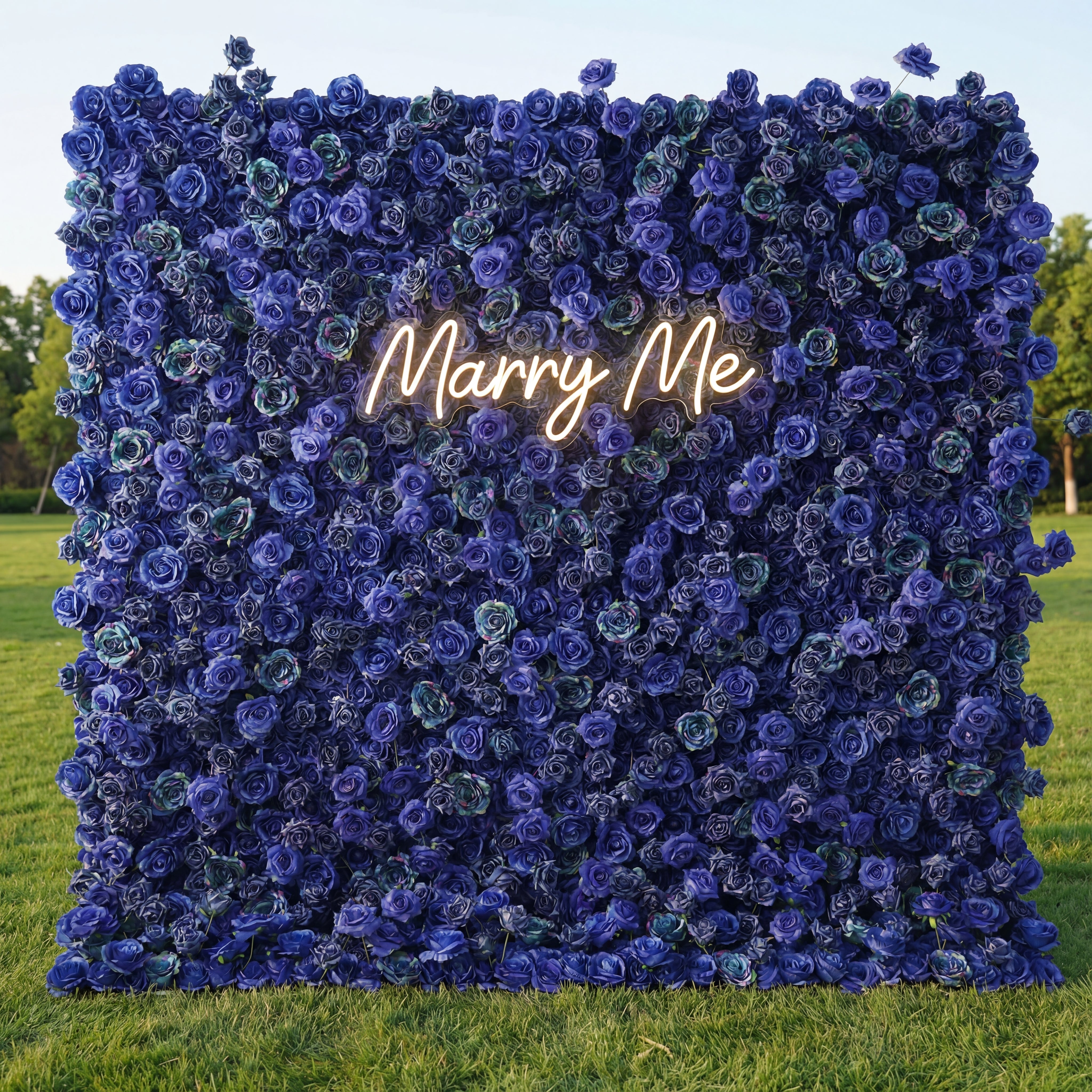 Valar Flower Royal Blue Rose 5D Flower Wall – Bold Backdrop for Weddings and Events VF-420