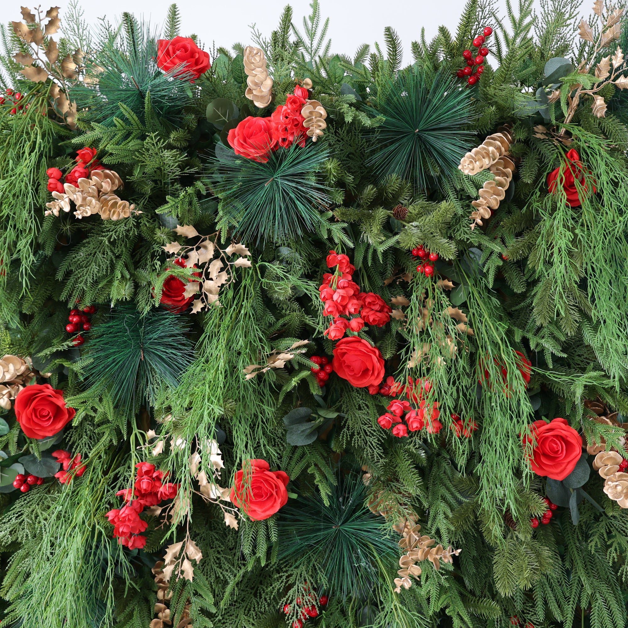 Valar Flower Christmas Themed Floral Arch: A Festive, Enchanting Masterpiece for Holiday Celebrations-VF-491-1