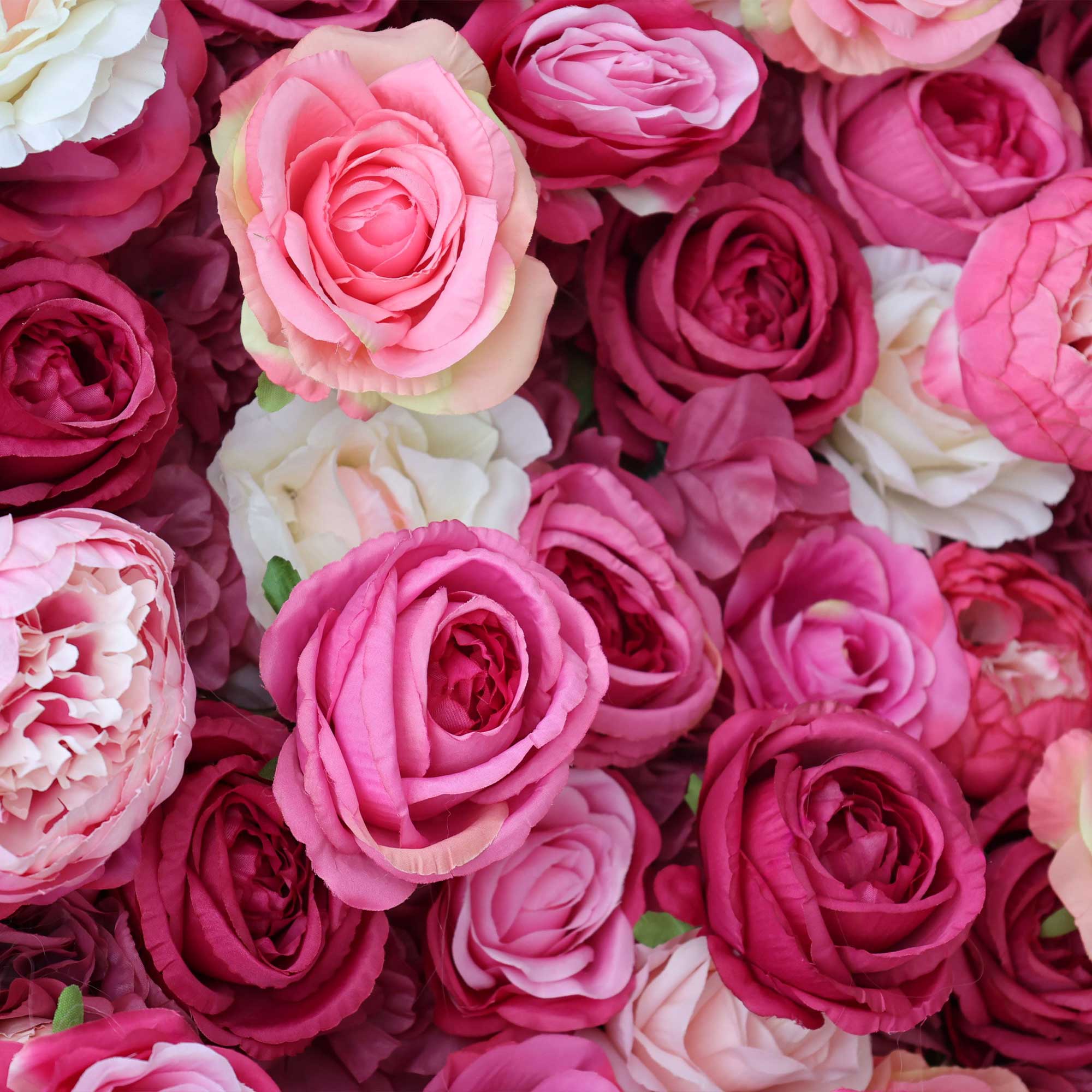 バラールフラワーピンクローズ5Dフラワーウォール – 結婚式の装飾に最適