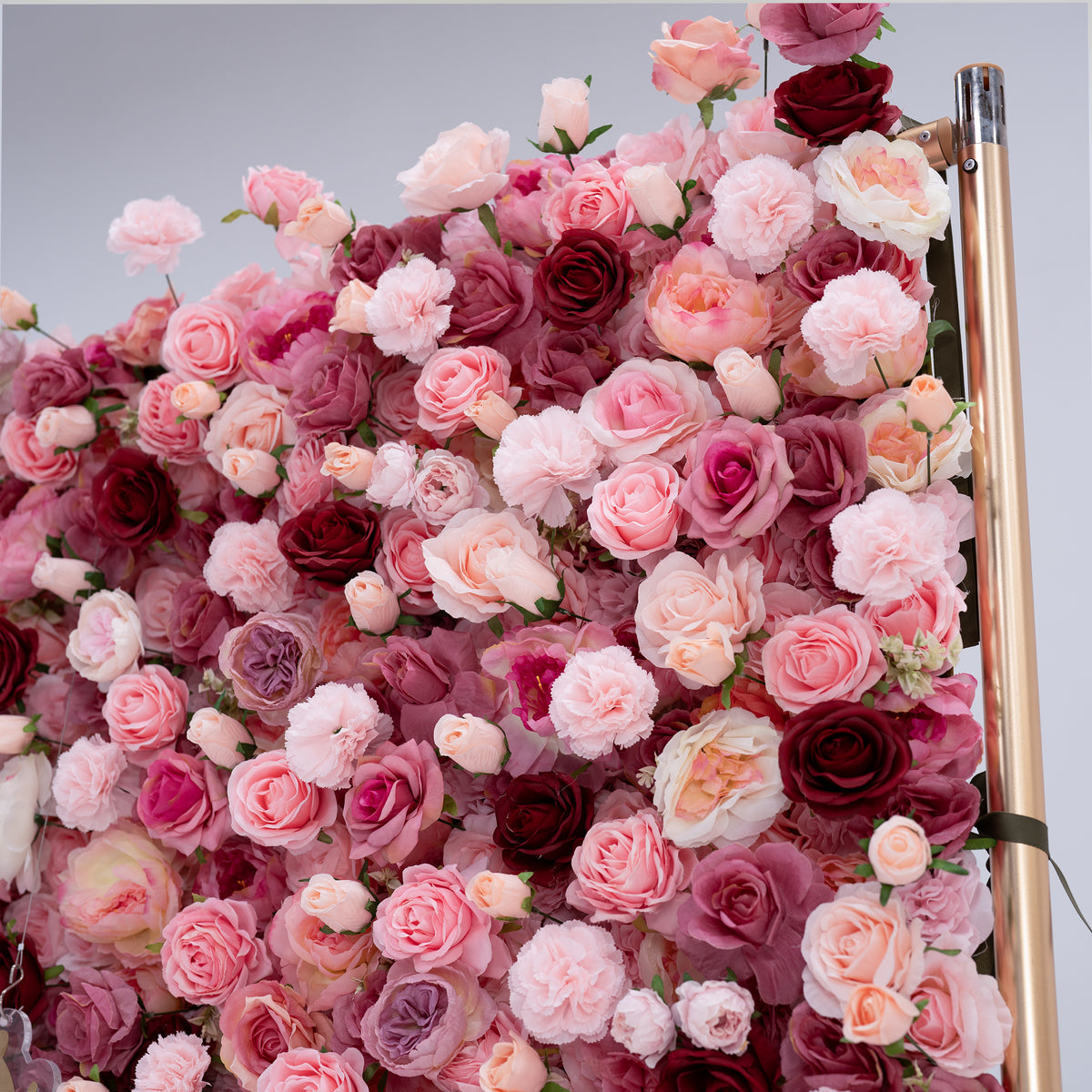 Valar Flowers Roll Up Fabric Artificial Flower Wall Wedding Backdrop, Floral Party Decor, Event Photography-VF-344