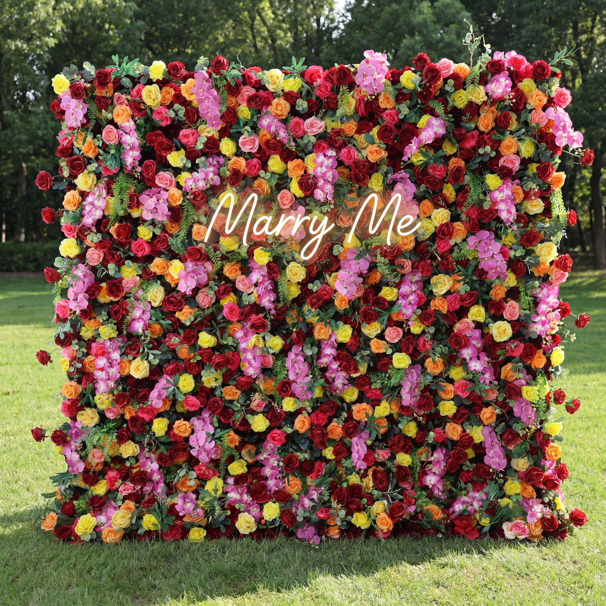 ValarFlower Pastel Pink & Blue Rose Extravaganza Flower Wall: A Breathtaking Centerpiece for Enchanting Events VF-502