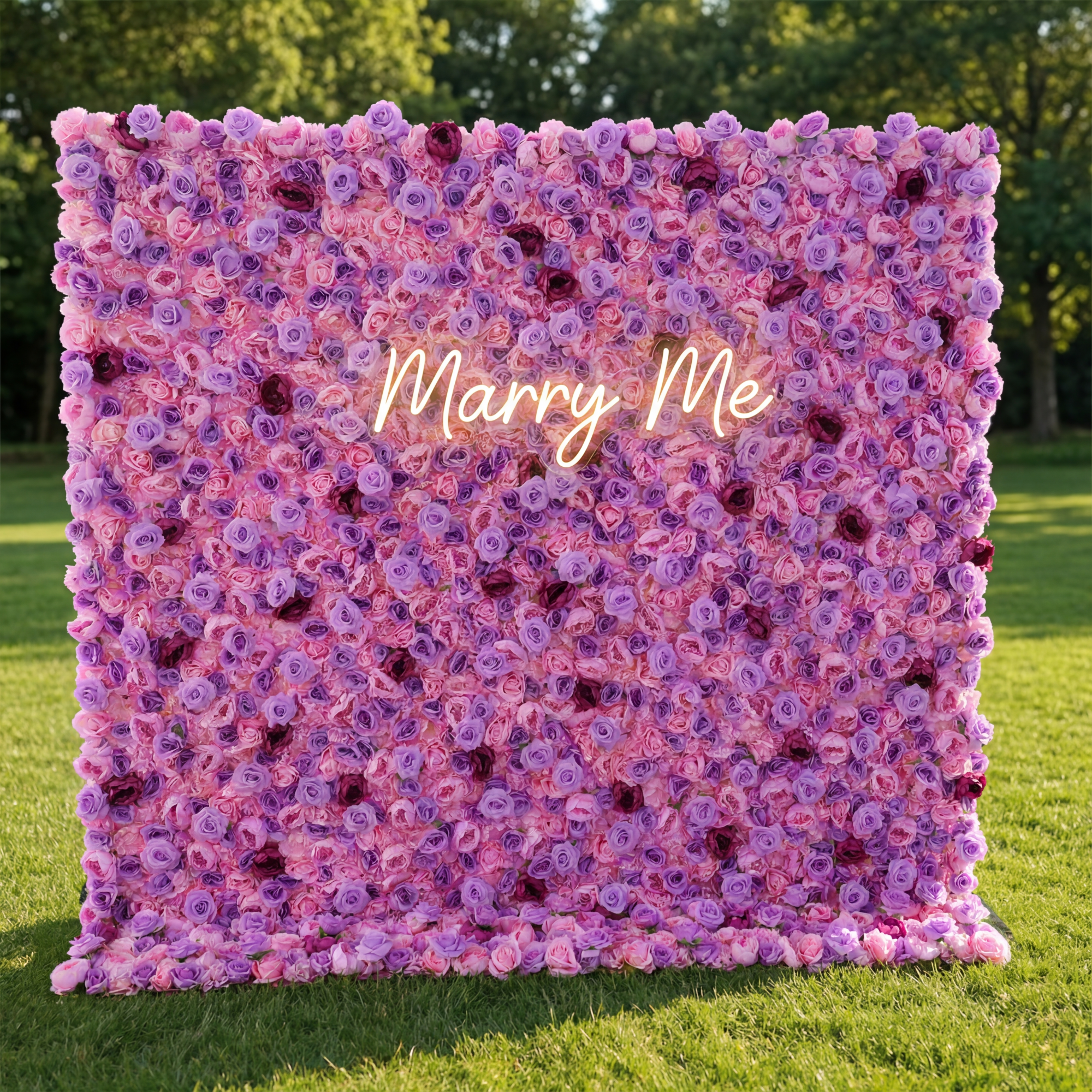 ValarFlower Lavender & Mauve Floral Symphony Wall: A Dreamy & Romantic Masterpiece for Enchanting Celebrations VF-522