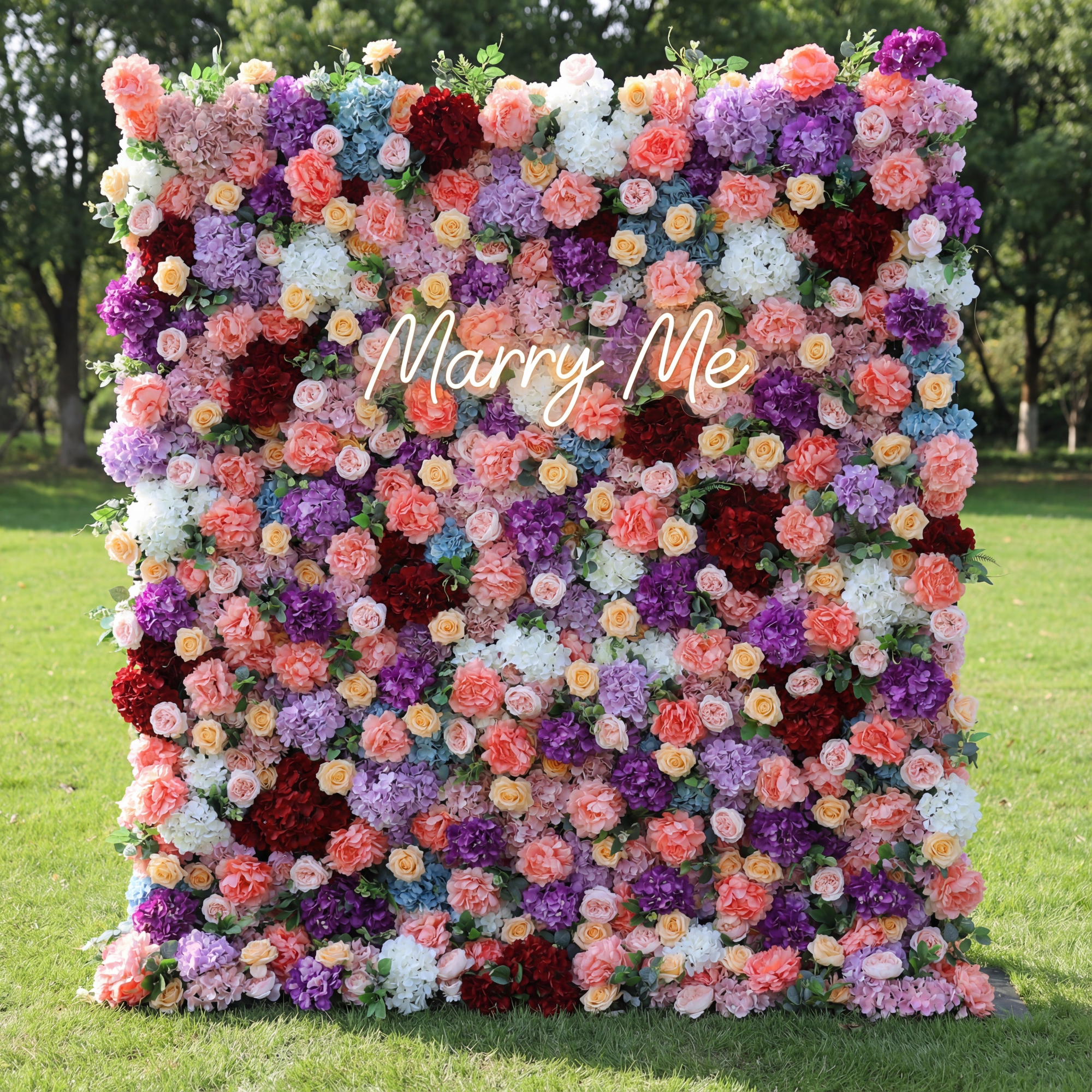 ValarFlower Colorful Floral Extravaganza Wall: A Vibrant & Cheerful Masterpiece for Joyful Celebrations VF-527