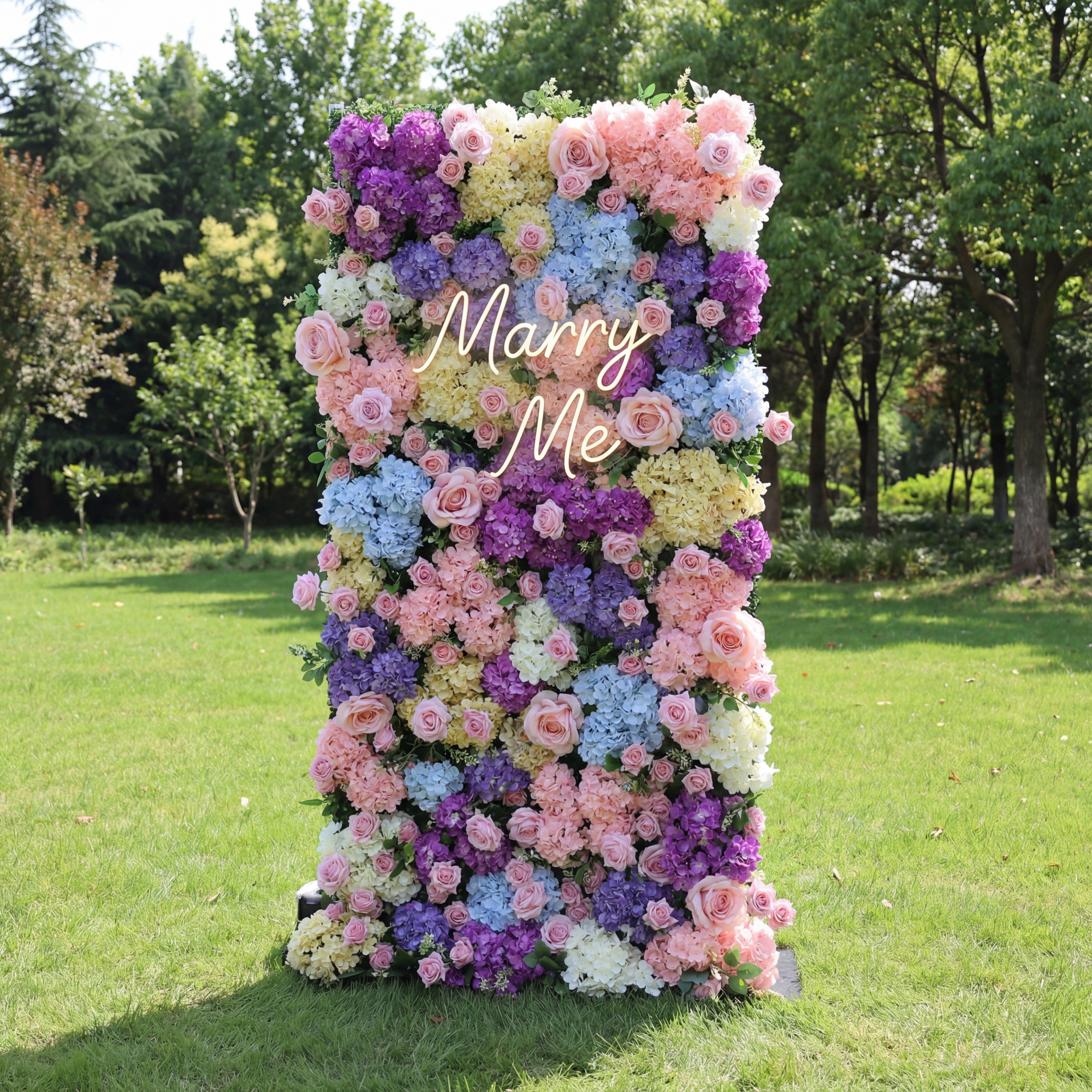 ValarFlower Pastel Floral Extravaganza Wall: A Dreamy and Romantic Masterpiece for Enchanting Celebrations VF-529-2