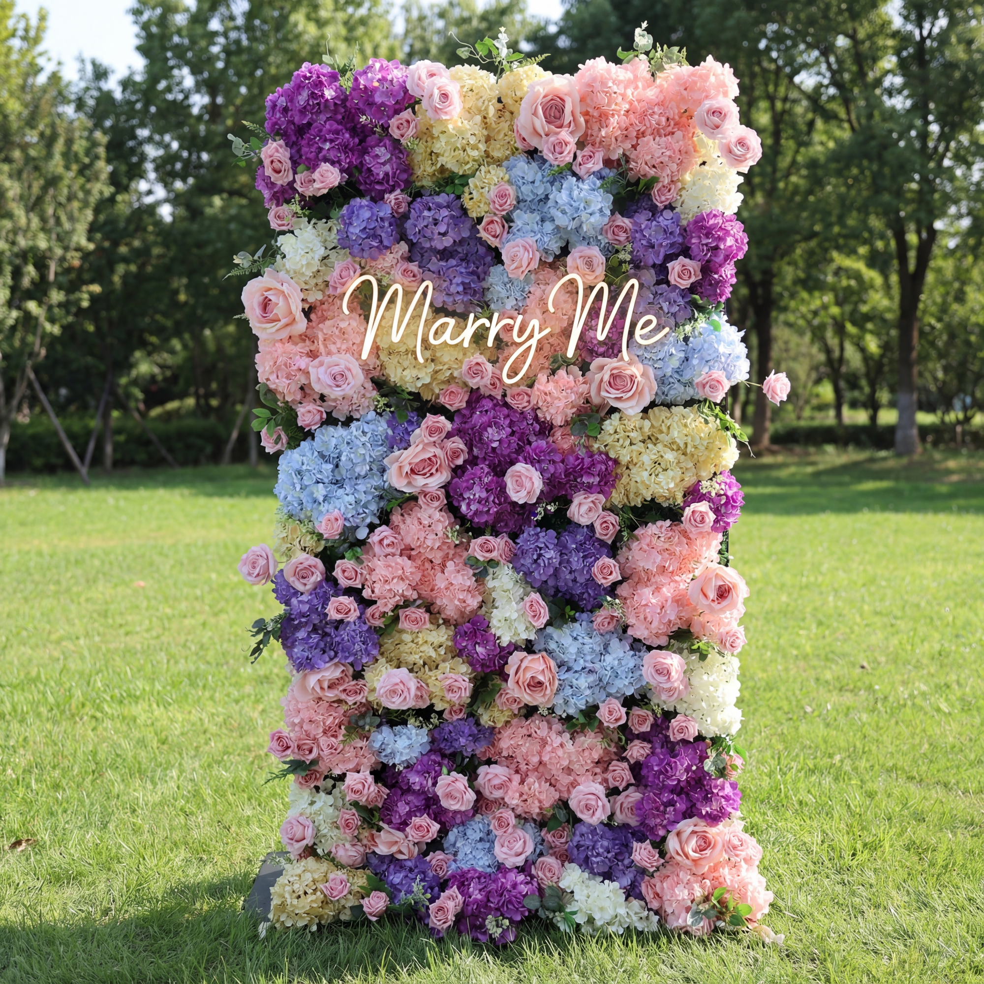 ValarFlower Pastel Floral Extravaganza Wall: A Dreamy and Romantic Masterpiece for Enchanting Celebrations VF-529-2