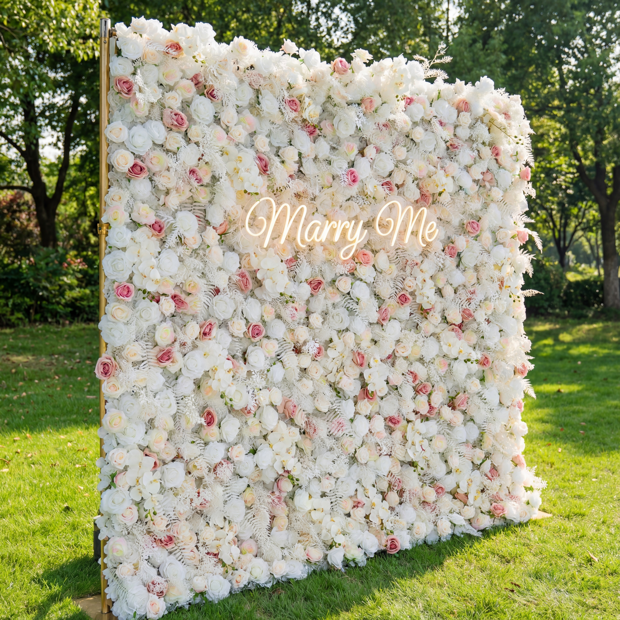 ValarFlower 3D Roll Up Artificial Flower Wall Backdrop For Wedding and Event Decoration VF-534