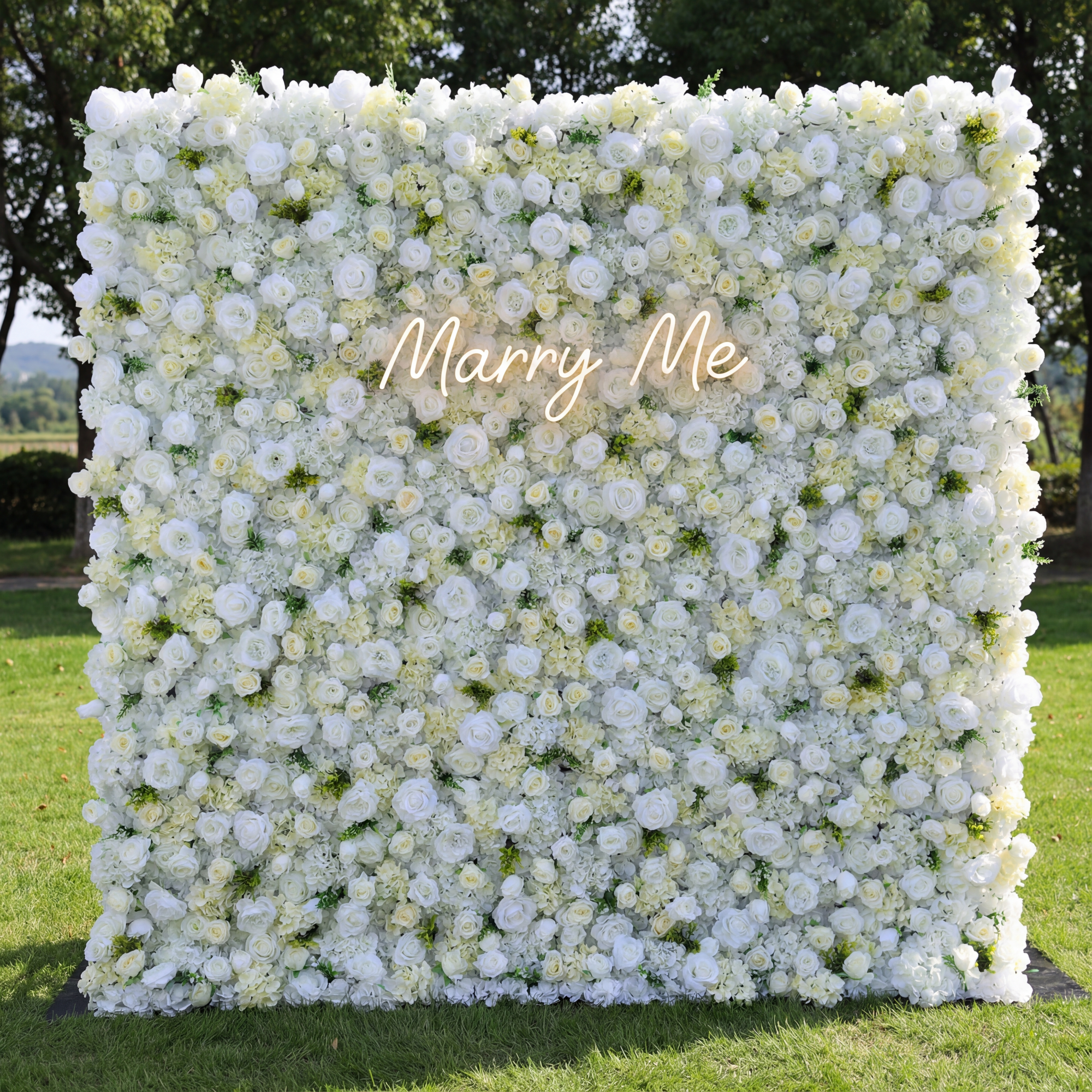 Pink Roses Roll 5D Pink Rose Roll-Up Flower Wall Backdrop for Party Celebration Decor