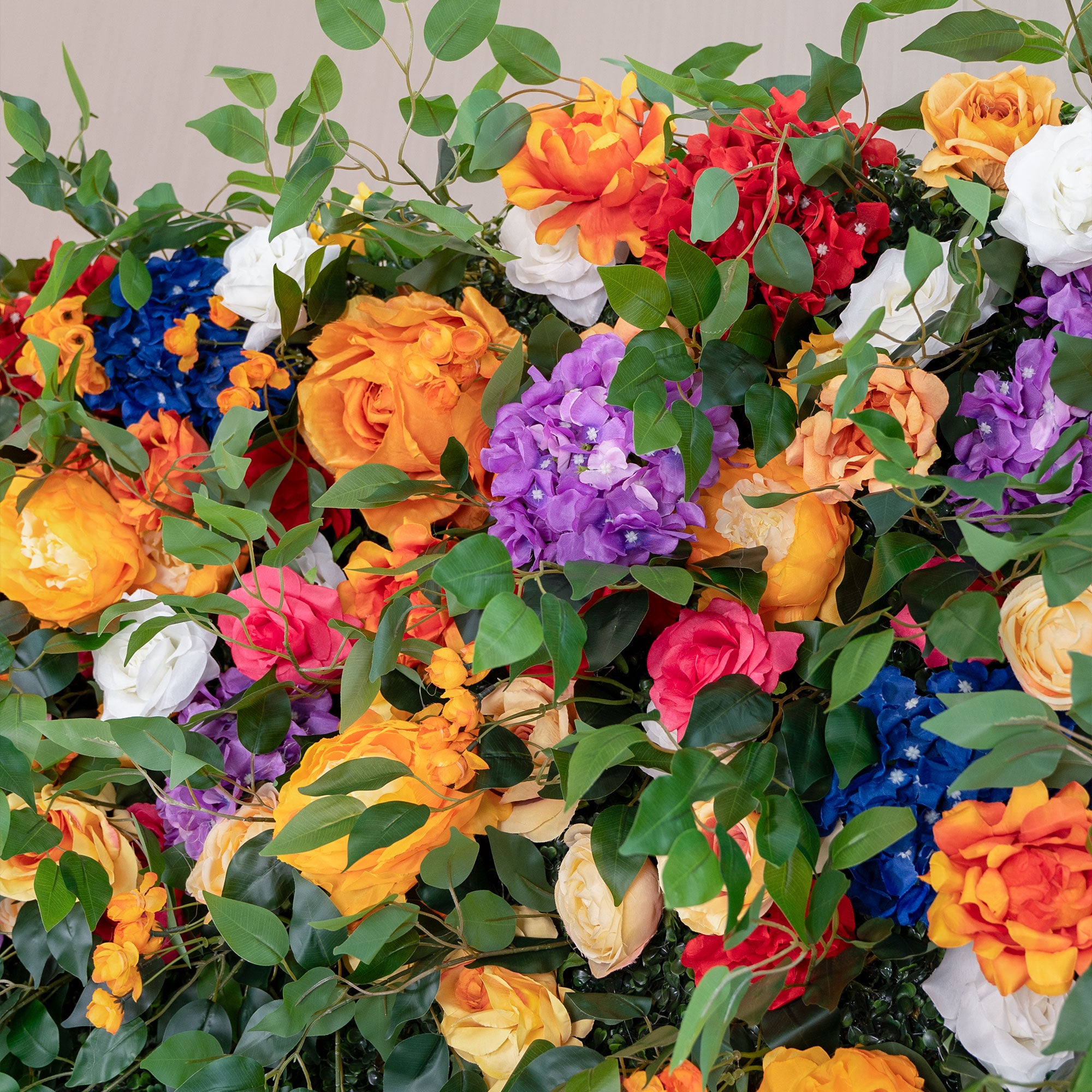 Toile de fond de mariage en tissu enroulé de fleurs artificielles Valar, décoration de fête florale, photographie d'événement-VF-392