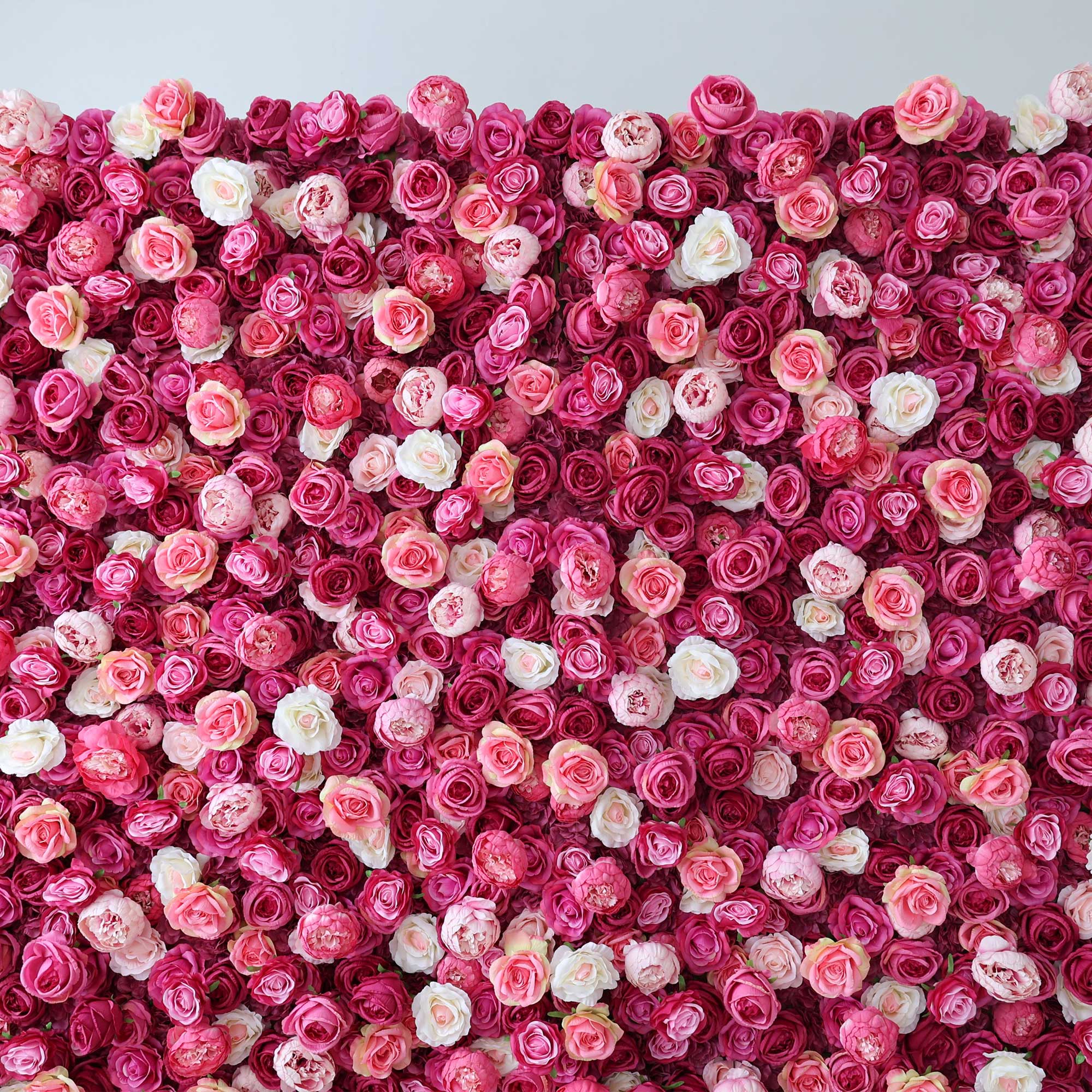 Valar Flower Vibrant Pink Rose 5D Flower Wall – Perfect for Romantic Wedding and Event Decor VF-403