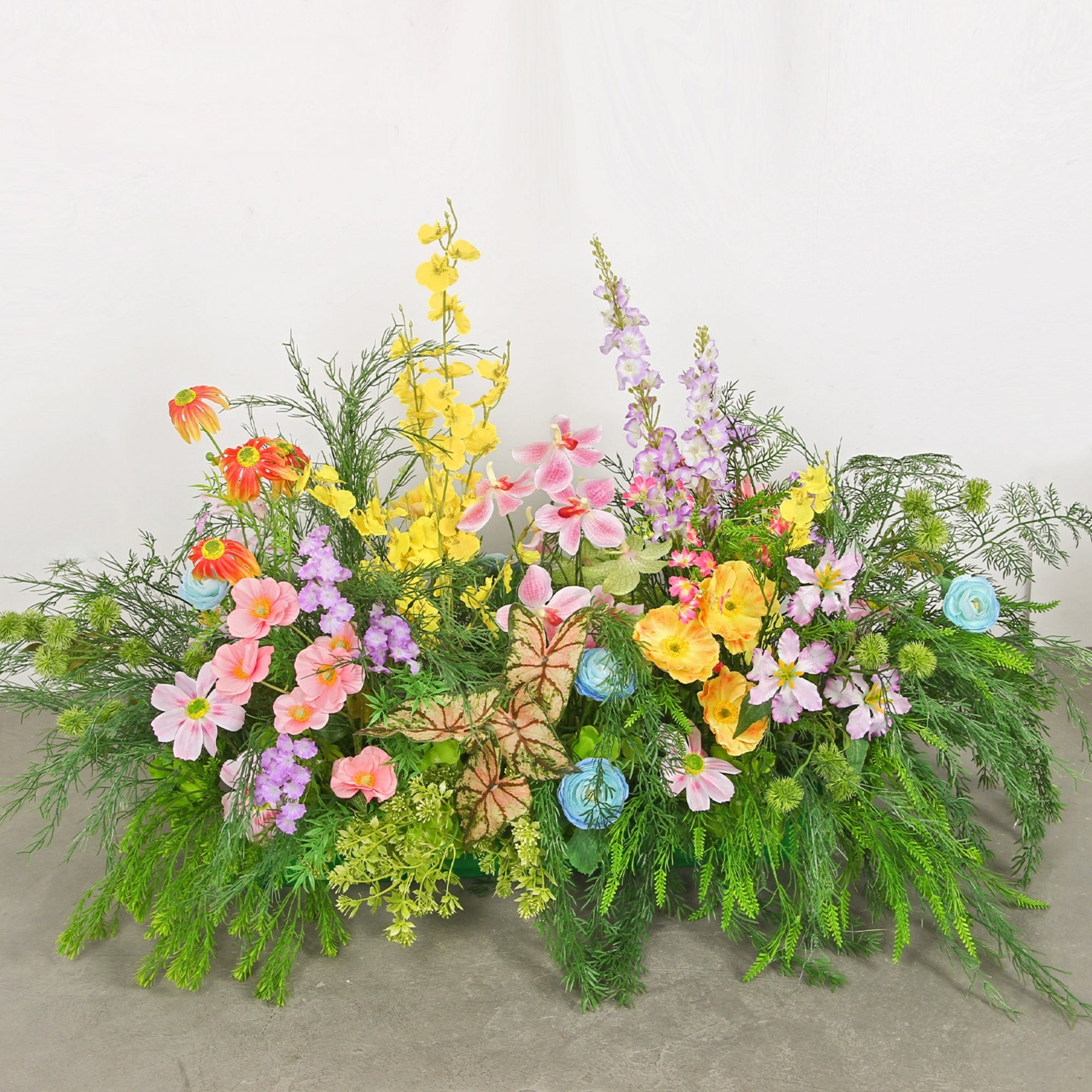 Frühlingsinspiriertes Kunstblumen-Set – Blaues und gelbes Kunstblumen-Set für Veranstaltungen FA-264