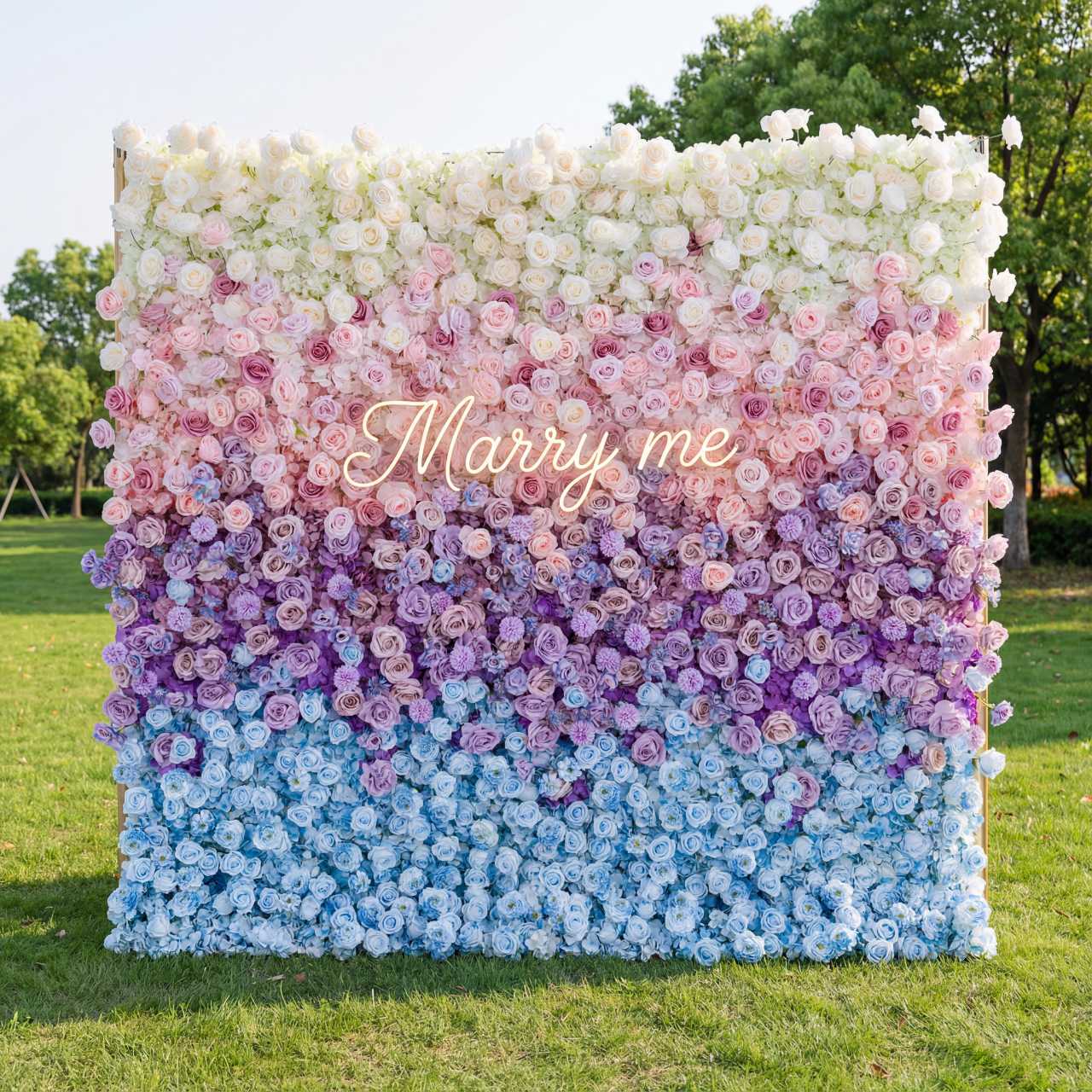 ValarFlower 5D Ombre Rainbow Artificial Flower Backdrop VF-828-2