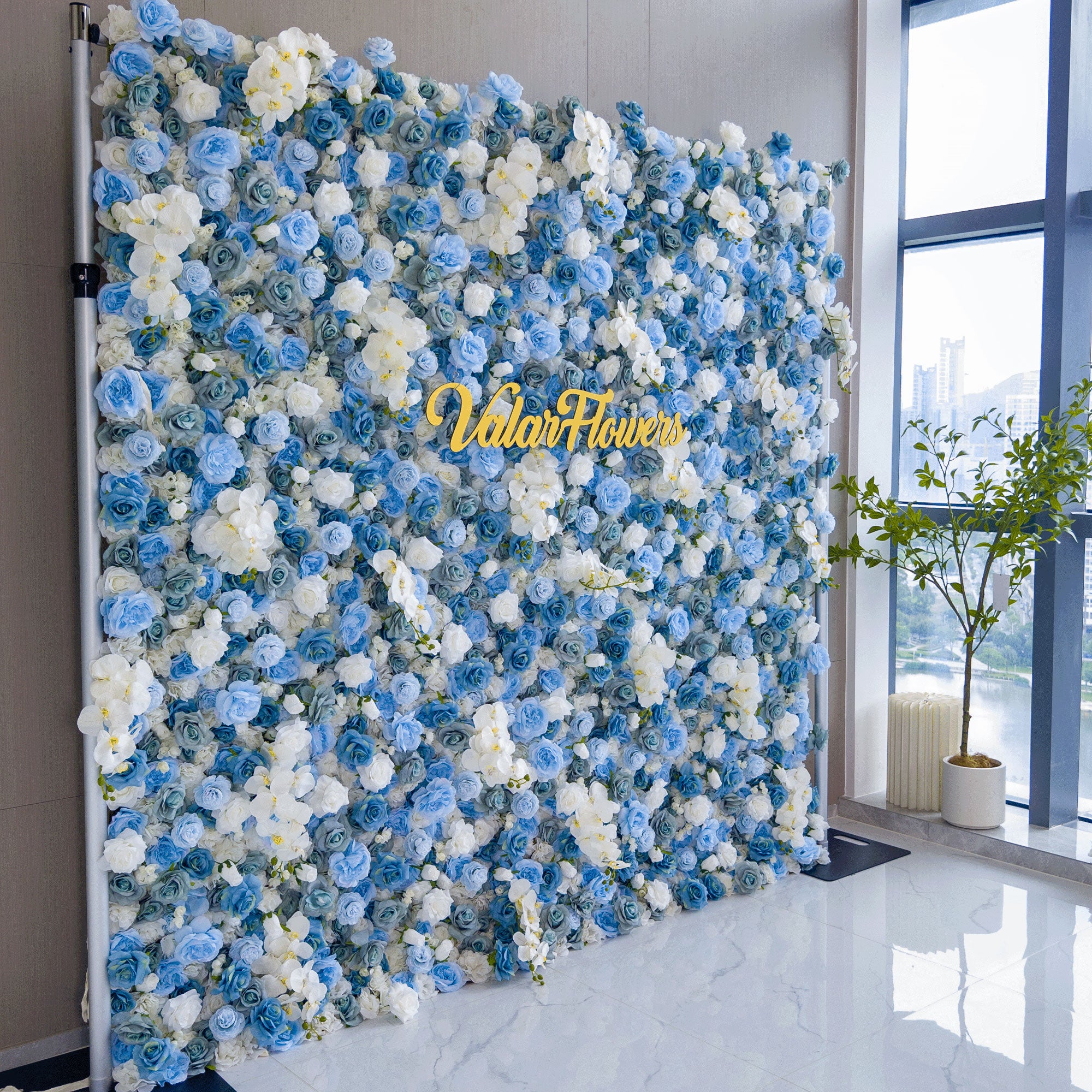 5D Roll up Flower Wall Backdrop for Wedding & Party Decorations 348