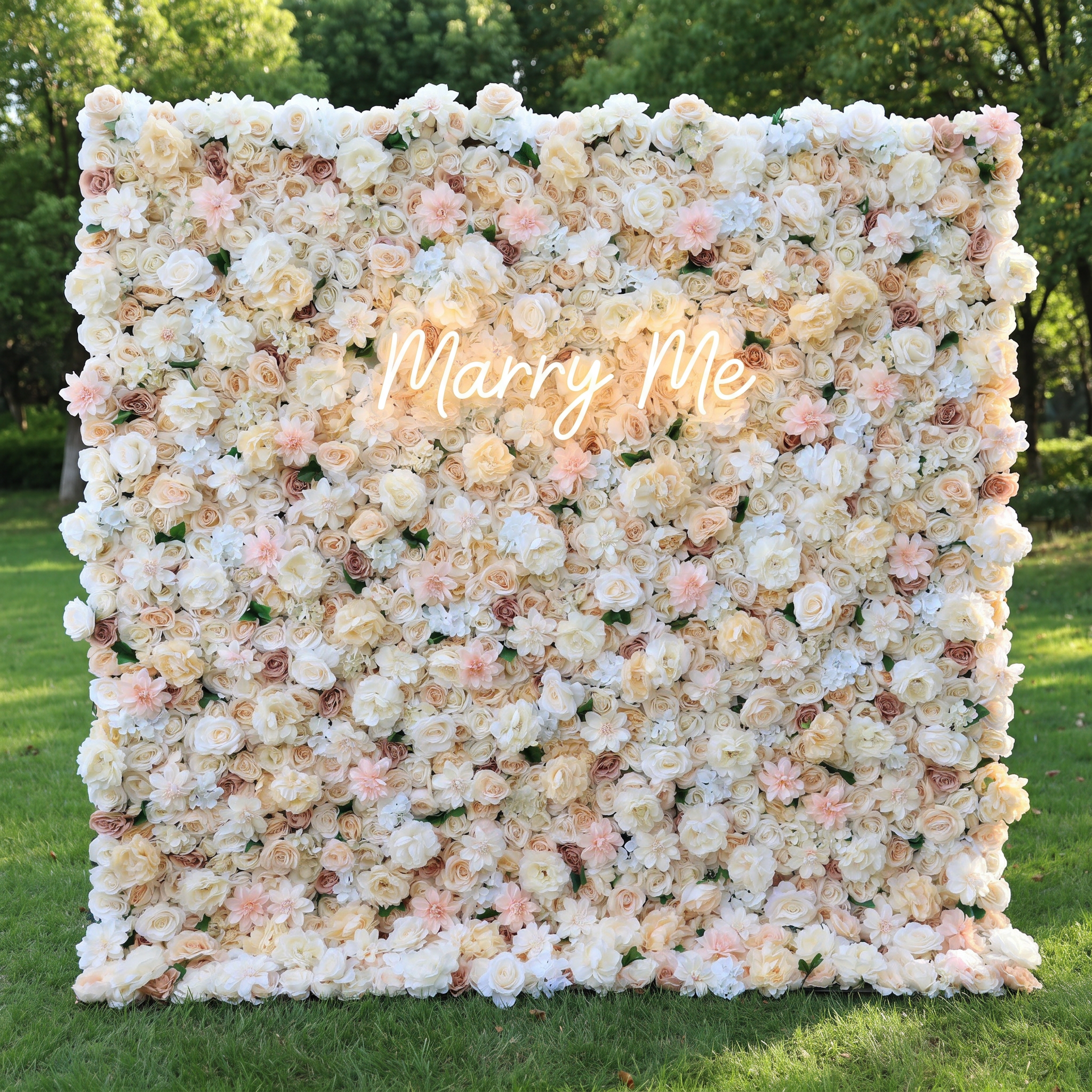 Valar Flower Roll Up Stoff, künstliches, leuchtend grünes Gras, Wand, Hochzeitskulisse, florale Partydekoration, Eventfotografie-VF-426 
