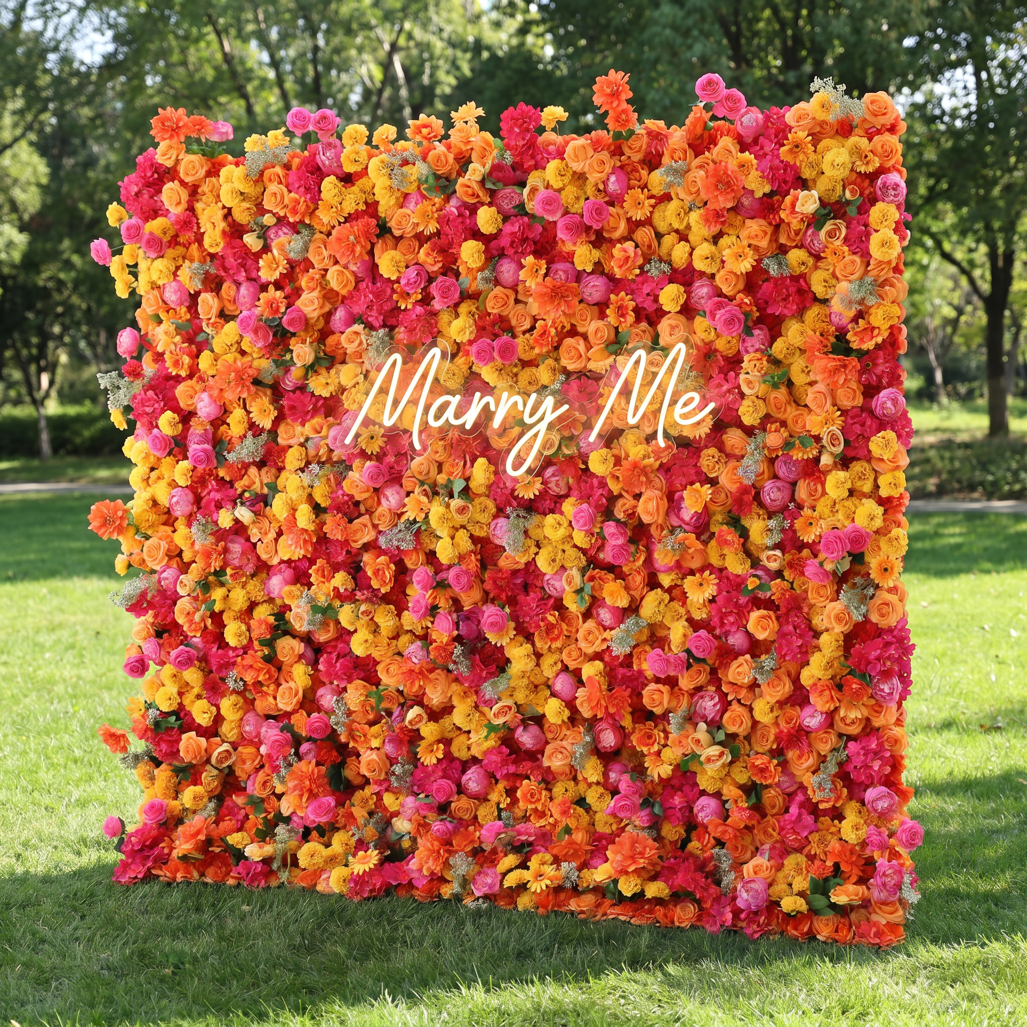 バラーフラワーロールアップファブリック人工花壁結婚式バックドロップ、フローラルパーティーデコレーション、イベントフォトグラフィー-VF-374