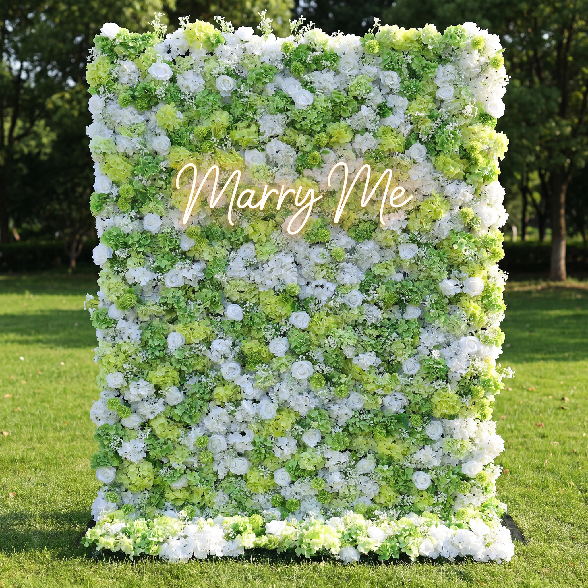 Valar Flower Roll Up Stoff Künstliche Blumenwand Hochzeitshintergrund, florale Partydekoration, Eventfotografie-VF-374 