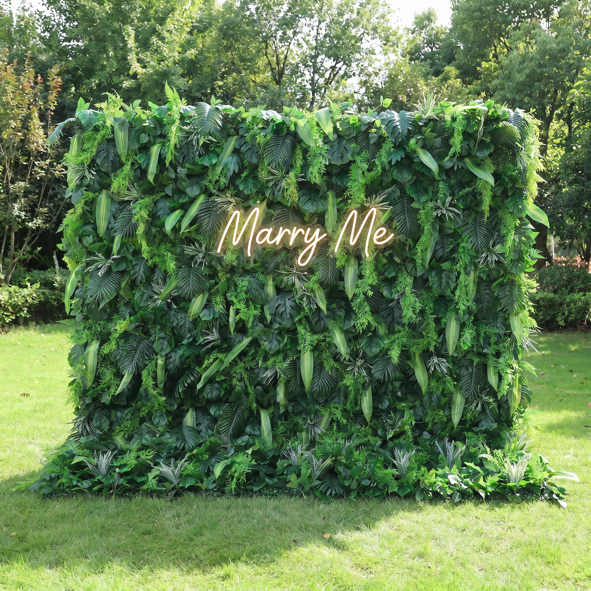 Valar Flower Roll Up Stoff, künstliches, leuchtend grünes Gras, Wand, Hochzeitskulisse, florale Partydekoration, Eventfotografie-VF-426 