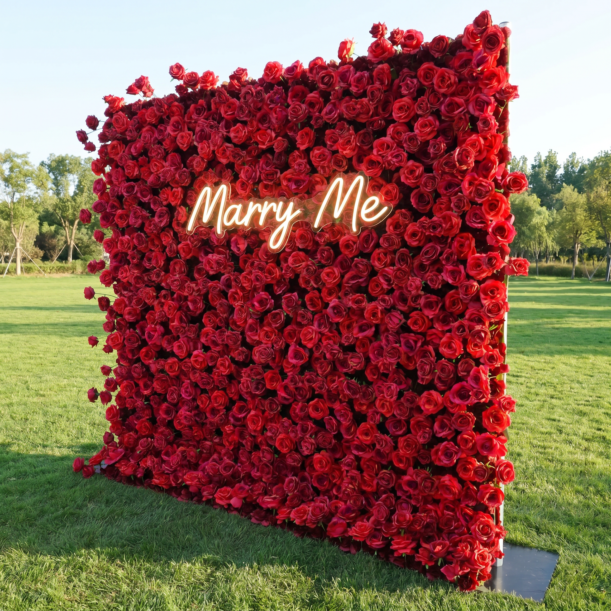 Valar Flower Roll Up Stoff, künstliches, leuchtend grünes Gras, Wand, Hochzeitskulisse, florale Partydekoration, Eventfotografie-VF-426 