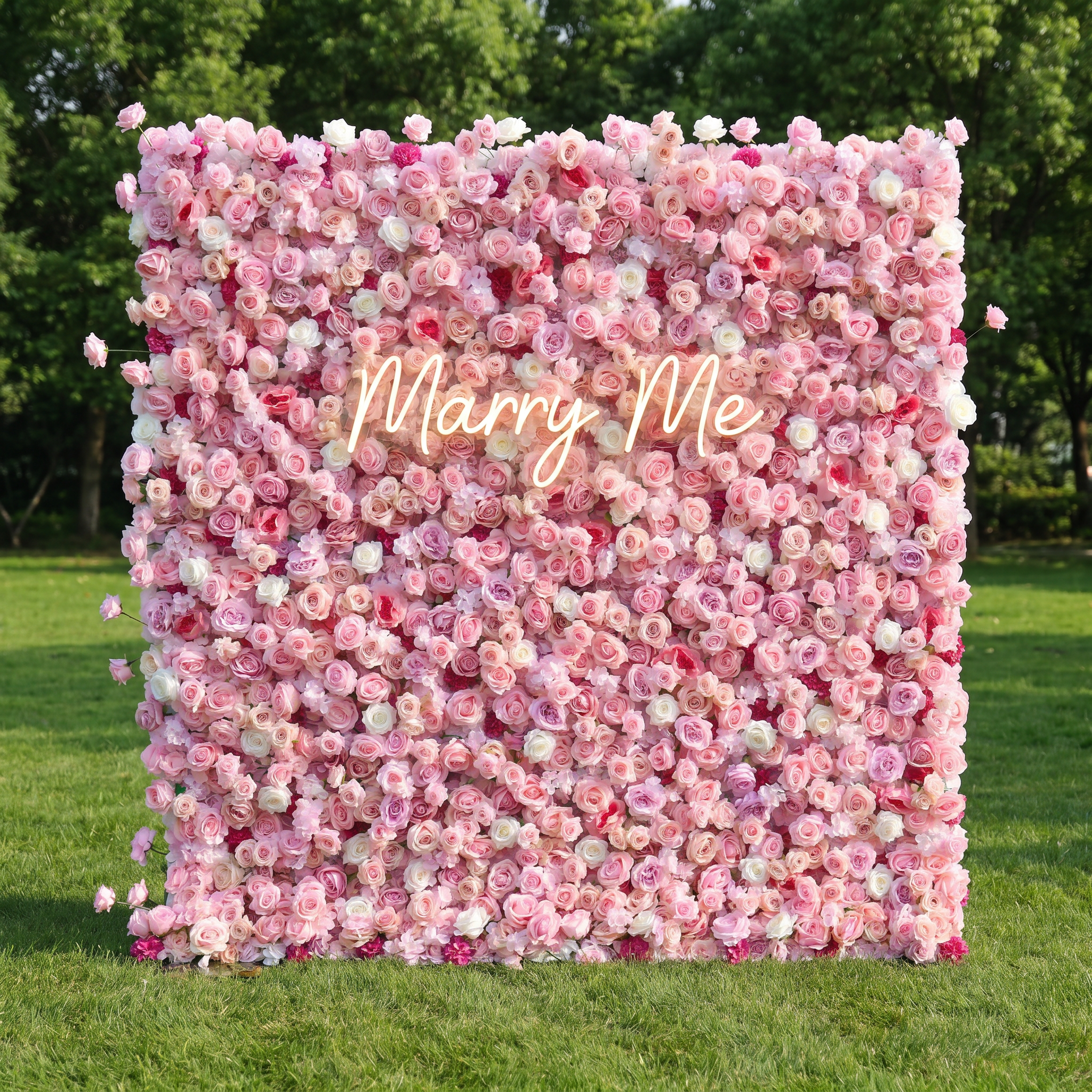 Valar Flower Roll Up Fabric Artificial Vivid Green Grass Wall Wedding Backdrop, Decoración Floral para Fiesta, Fotografía de Eventos-VF-426