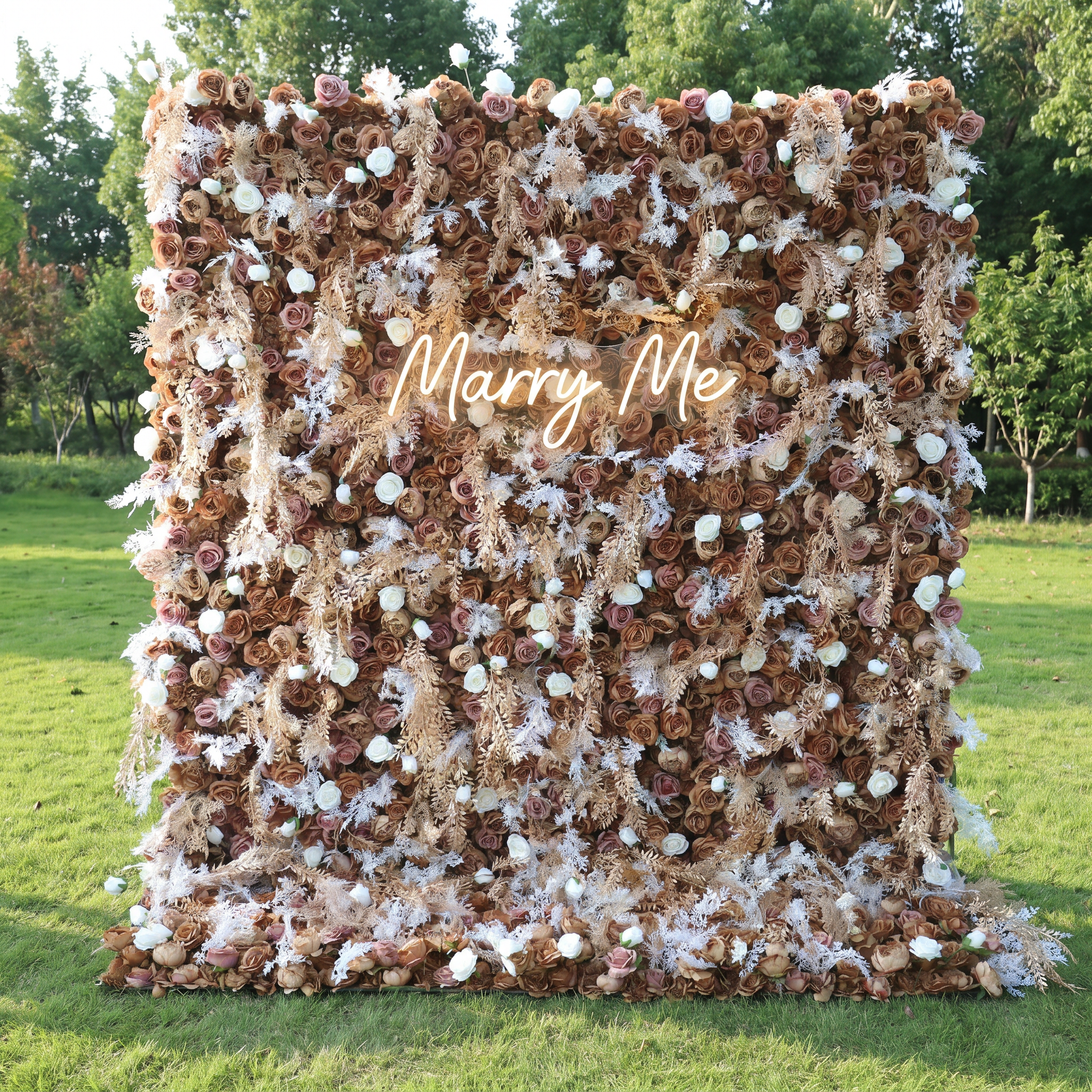 Valar Flower Roll Up Fabric Artificial Flower Wall Wedding Backdrop, Decoración Floral para Fiestas, Fotografía de Eventos-VF-374